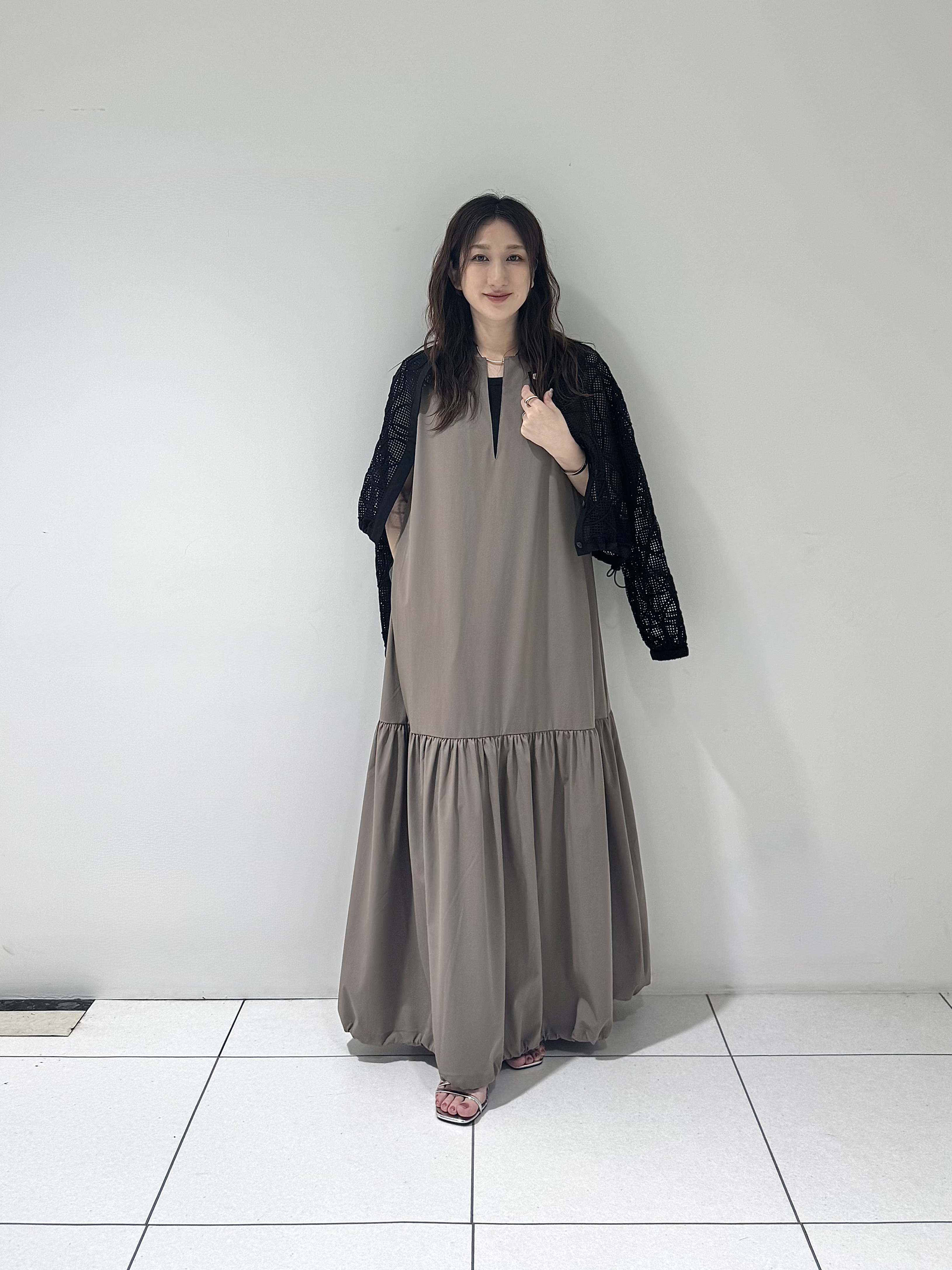 そんさんの「INDIVI｜アートメッシュブルゾン」を使ったコーディネート