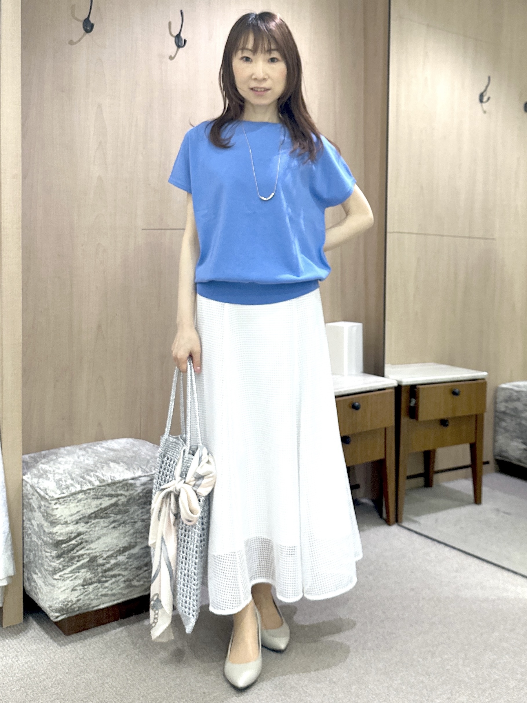 Miwaさんの「UNTITLED｜【9色展開/アンサンブル可/洗える】コットンベーシックニット」を使ったコーディネート