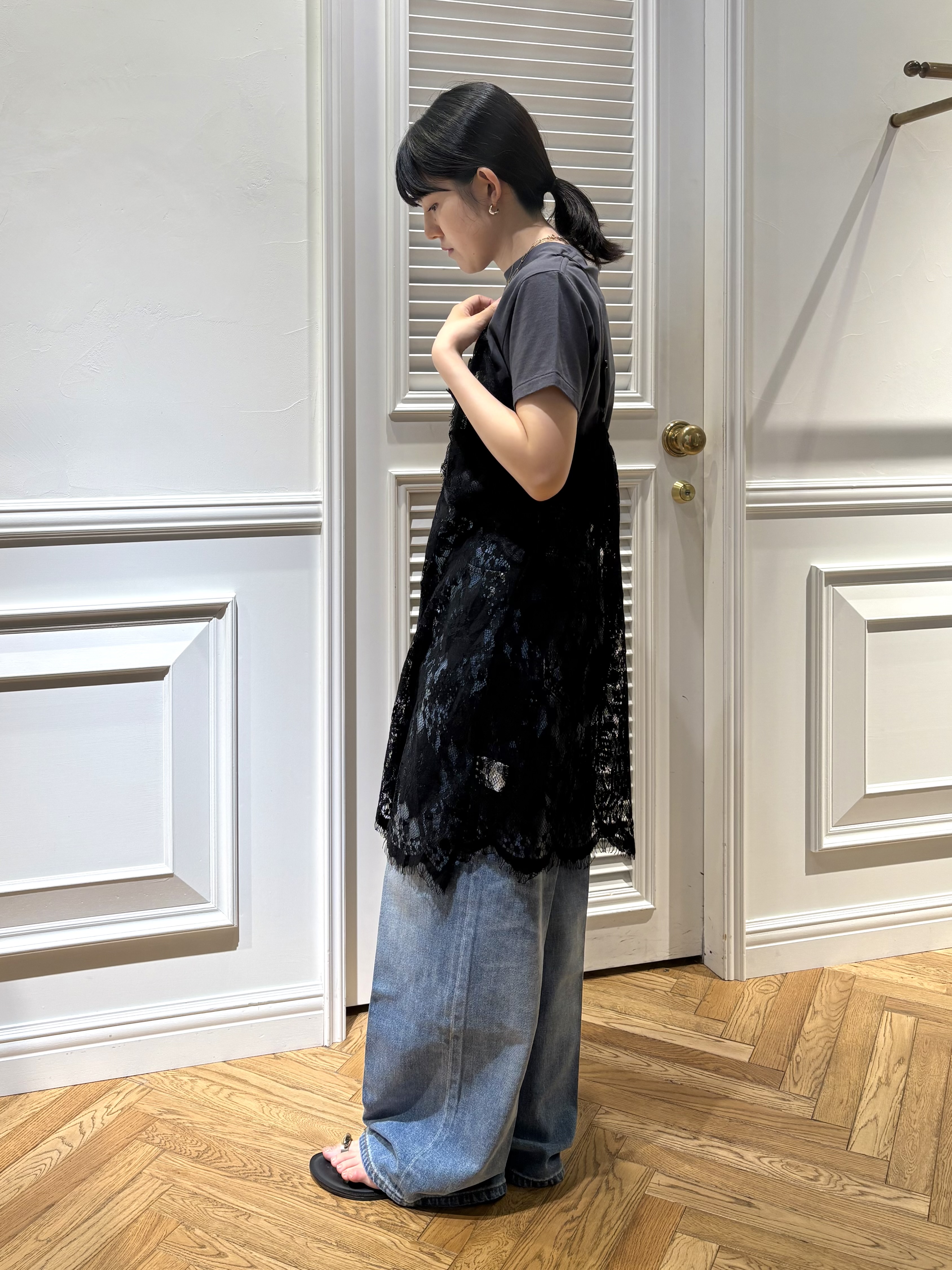 cocoさんの「DRESSTERIOR｜ヴィンテージ加工ワイドデニムパンツ」を使ったコーディネート