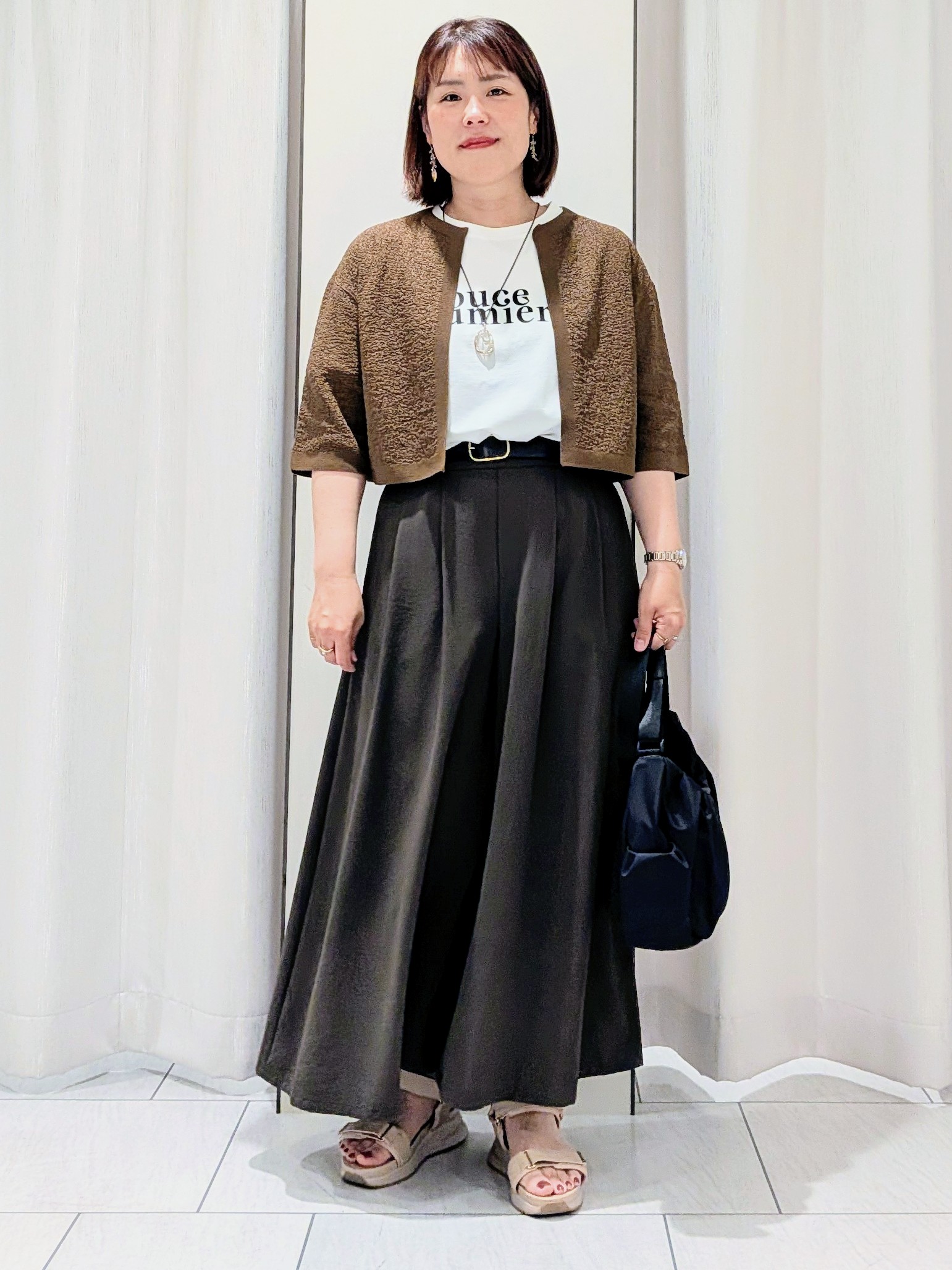 Onumaさんの「UNTITLED｜コットンロゴTシャツ」を使ったコーディネート
