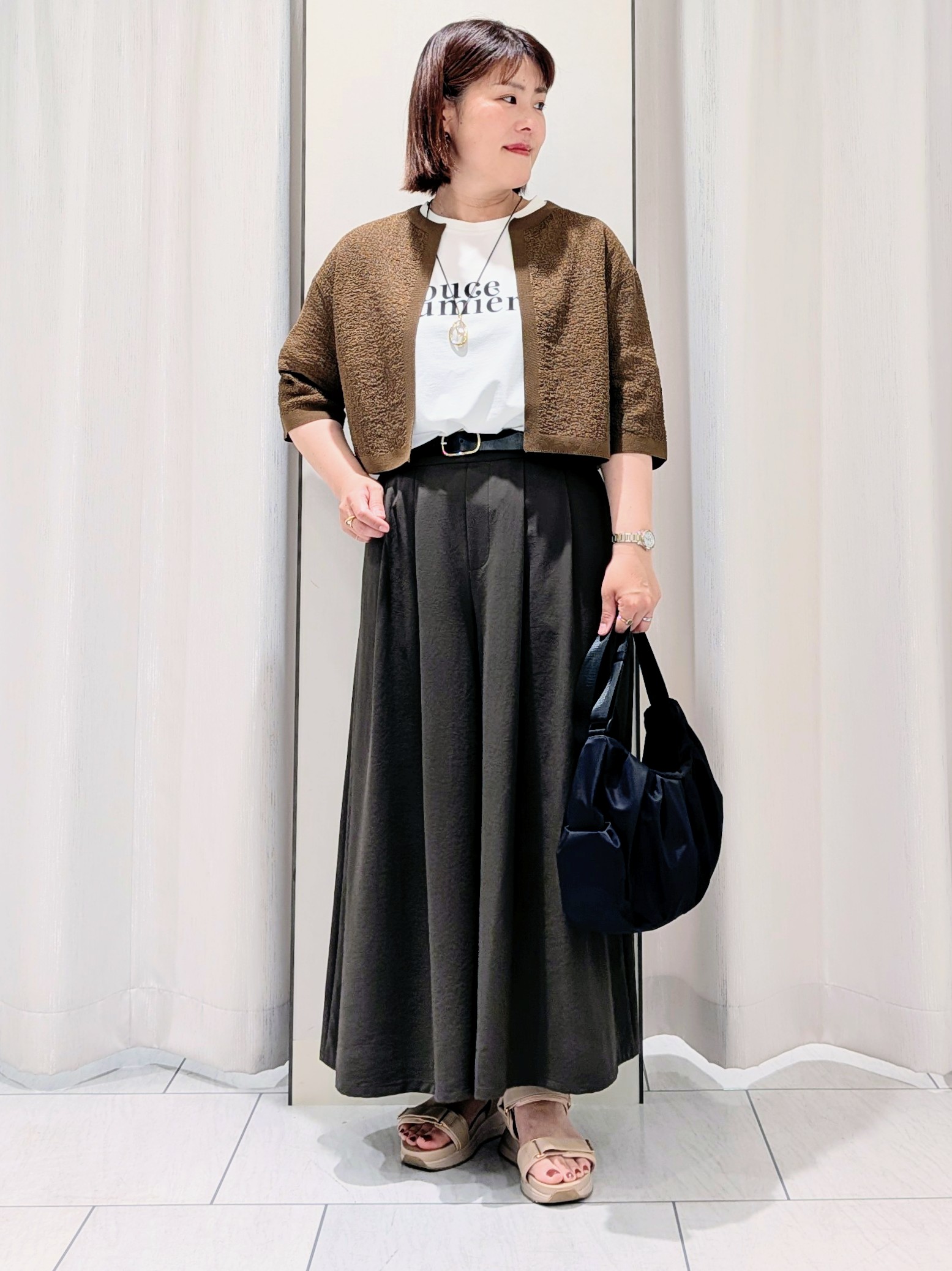Onumaさんの「UNTITLED｜コットンロゴTシャツ」を使ったコーディネート