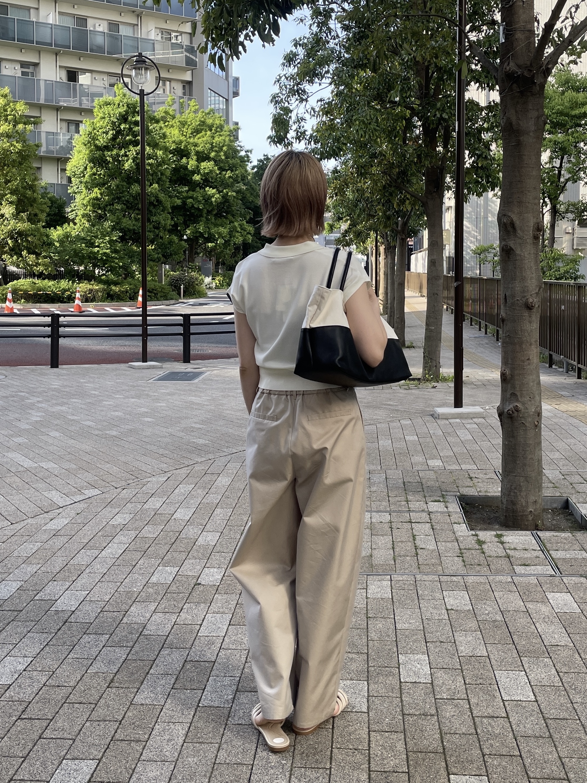 mikuさんの「INDIVI｜シアーフレンチポロ【接触冷感】」を使ったコーディネート