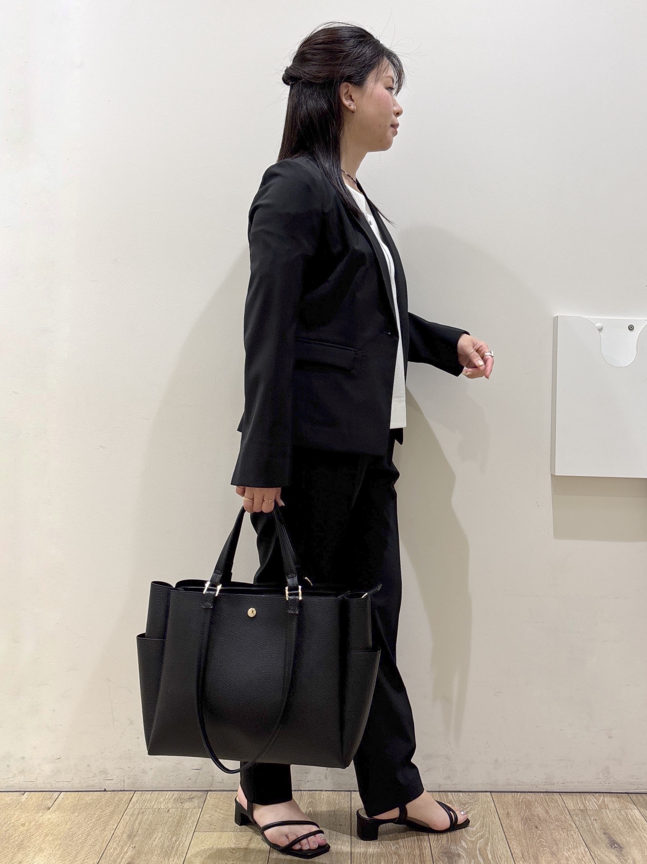 mameさんの「index｜【接触冷感／吸水速乾】セットアップ対応ストレッチテーラードジャケット《イージーアイロン／洗濯機OK／」を使ったコーディネート