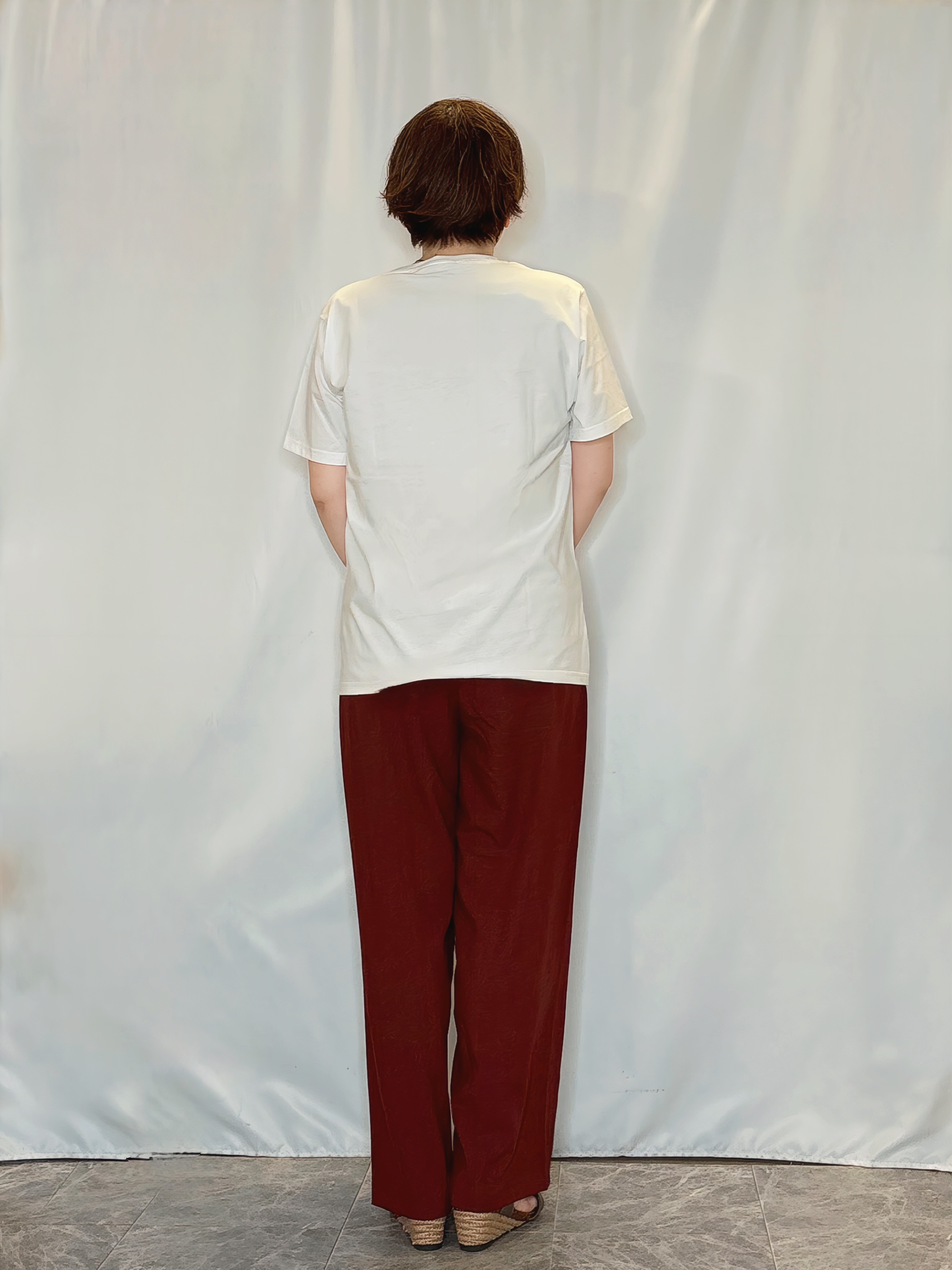 たみさんの「SHOO･LA･RUE｜【洗濯機可/体型カバー】羽織るだけで雰囲気変わる 柄アソート ポンチョ風シアーシャツ」を使ったコーディネート