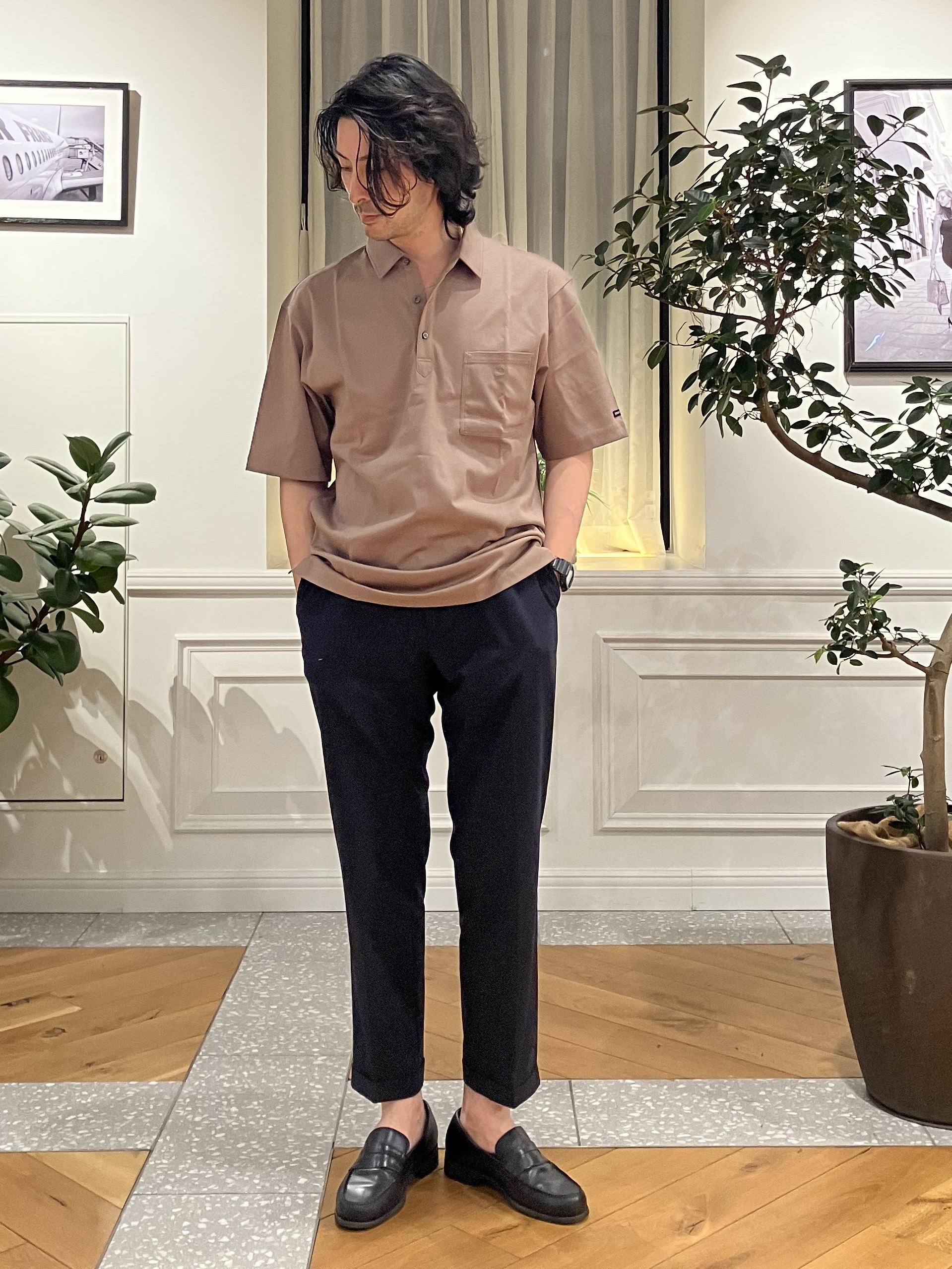 junyaさんの「DRESSTERIOR｜【接触冷感/抗菌防臭/消臭/Safari5月号掲載】ICE CLEAR COTTON オーバーフィッ」を使ったコーディネート
