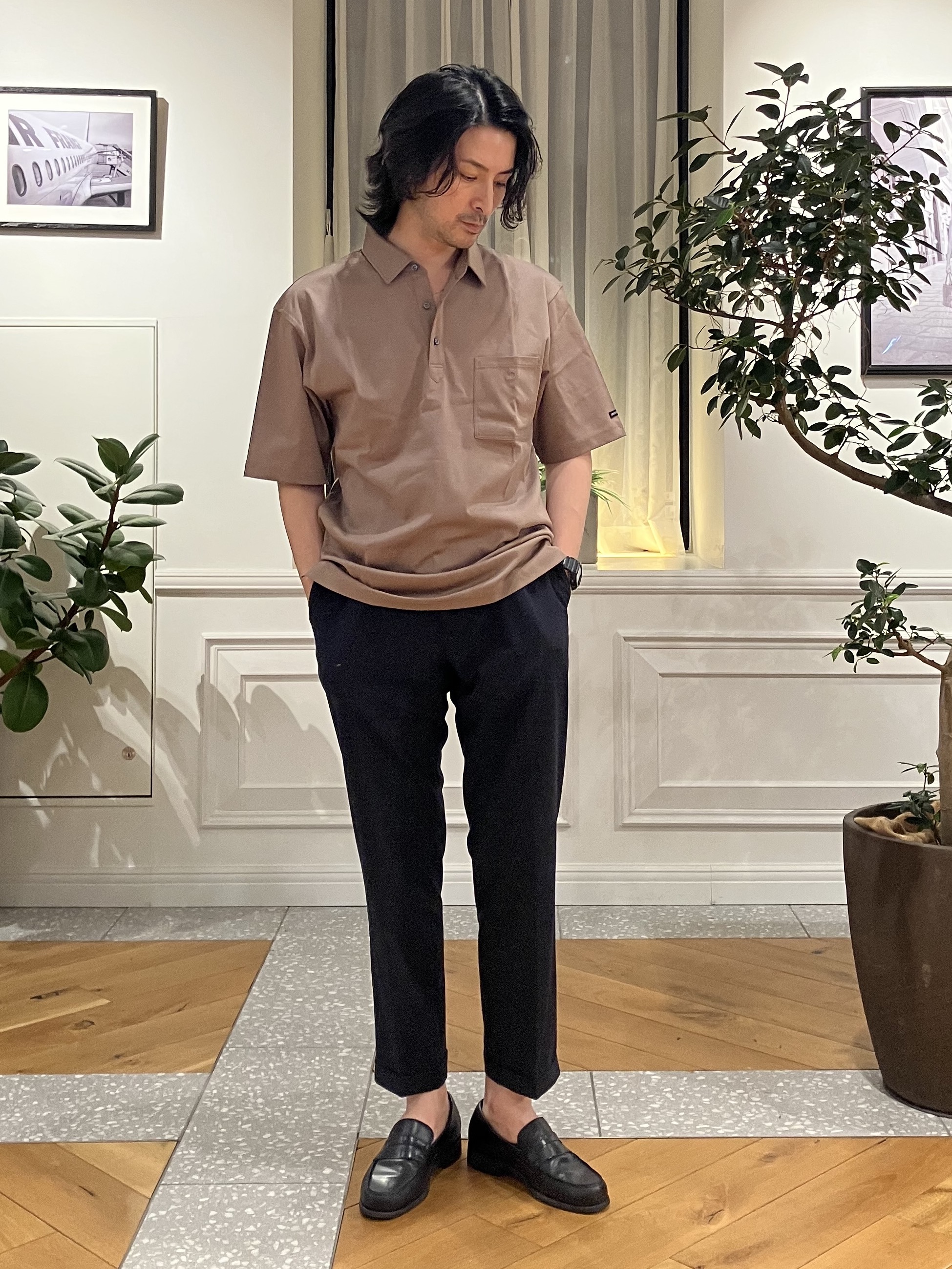 junyaさんの「DRESSTERIOR｜【接触冷感/抗菌防臭/消臭/Safari5月号掲載】ICE CLEAR COTTON オーバーフィッ」を使ったコーディネート
