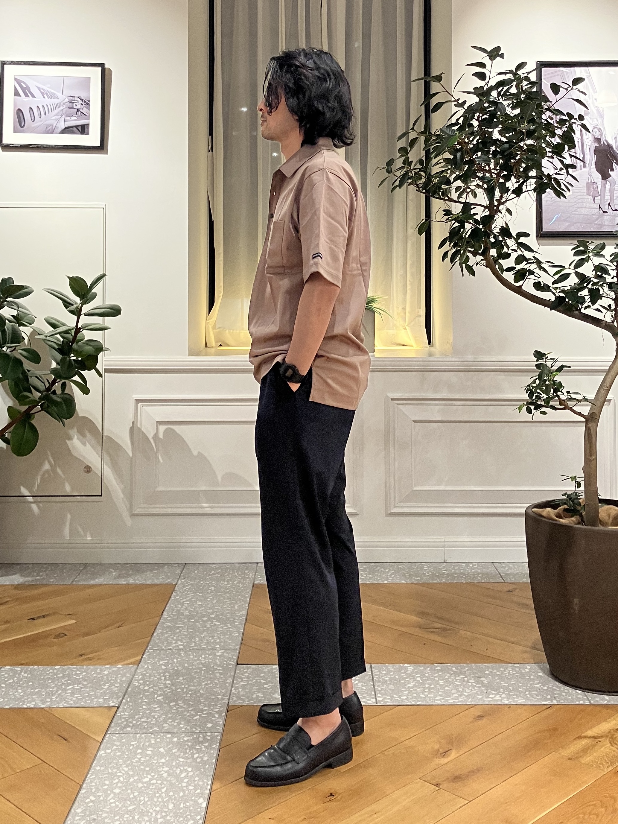 junyaさんの「DRESSTERIOR｜【接触冷感/抗菌防臭/消臭/Safari5月号掲載】ICE CLEAR COTTON オーバーフィッ」を使ったコーディネート