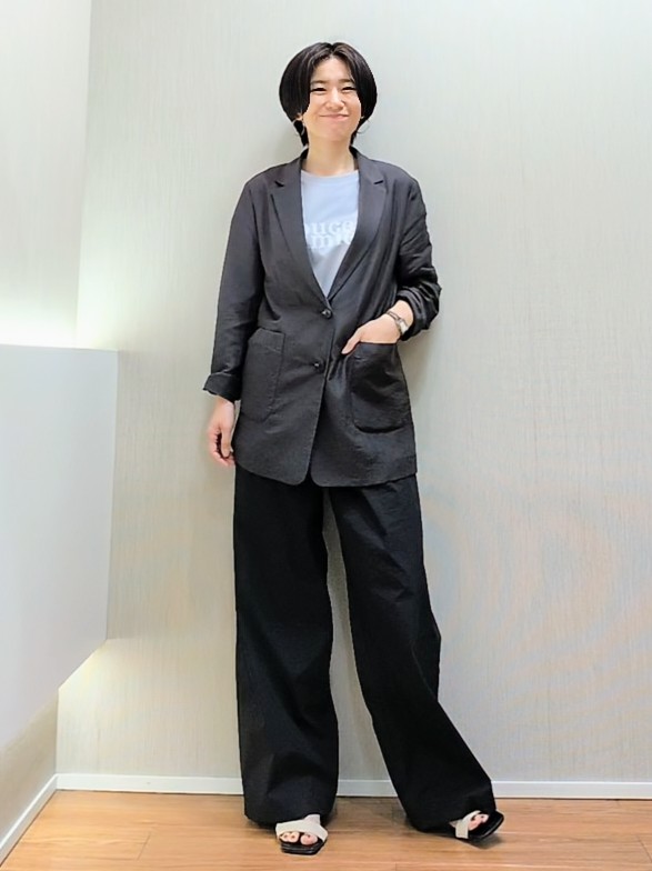 ミズタさんの「UNTITLED｜◆【程よいシアー感/洗える】エアリーバイオジャケット」を使ったコーディネート