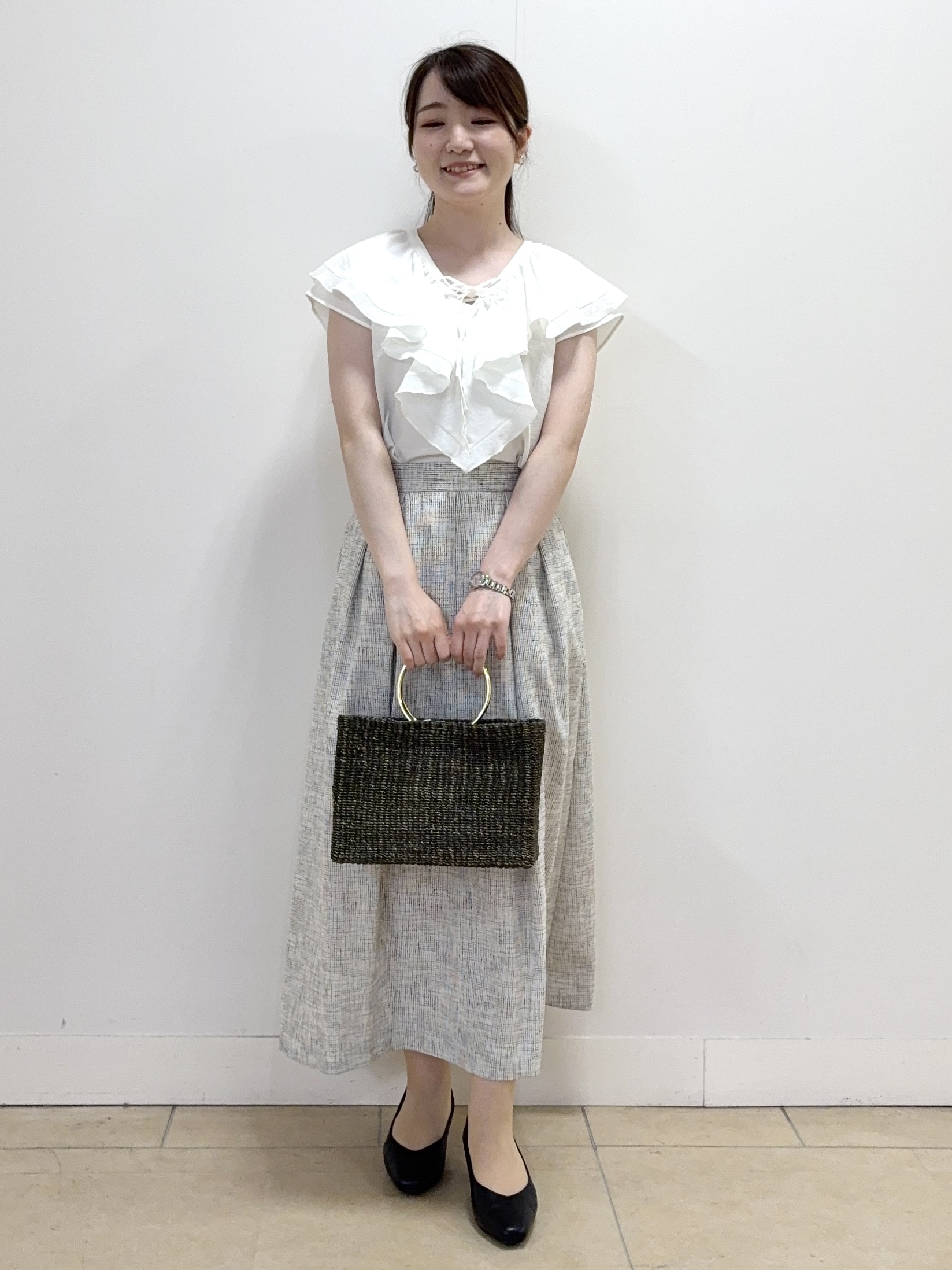 mikiさんの「Reflect｜【マシンウォッシャブル】フリルブラウス」を使ったコーディネート
