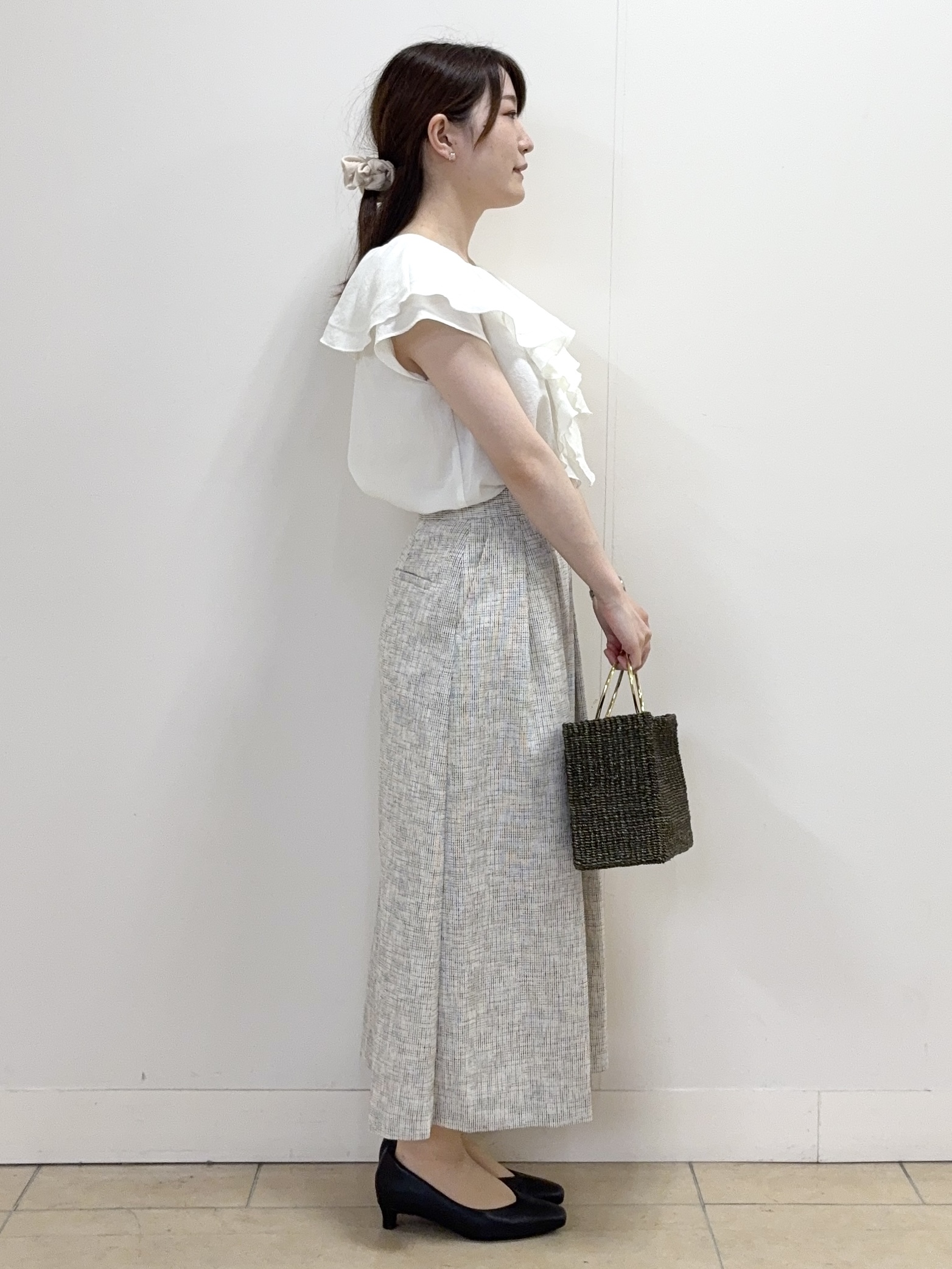 mikiさんの「Reflect｜【マシンウォッシャブル】フリルブラウス」を使ったコーディネート