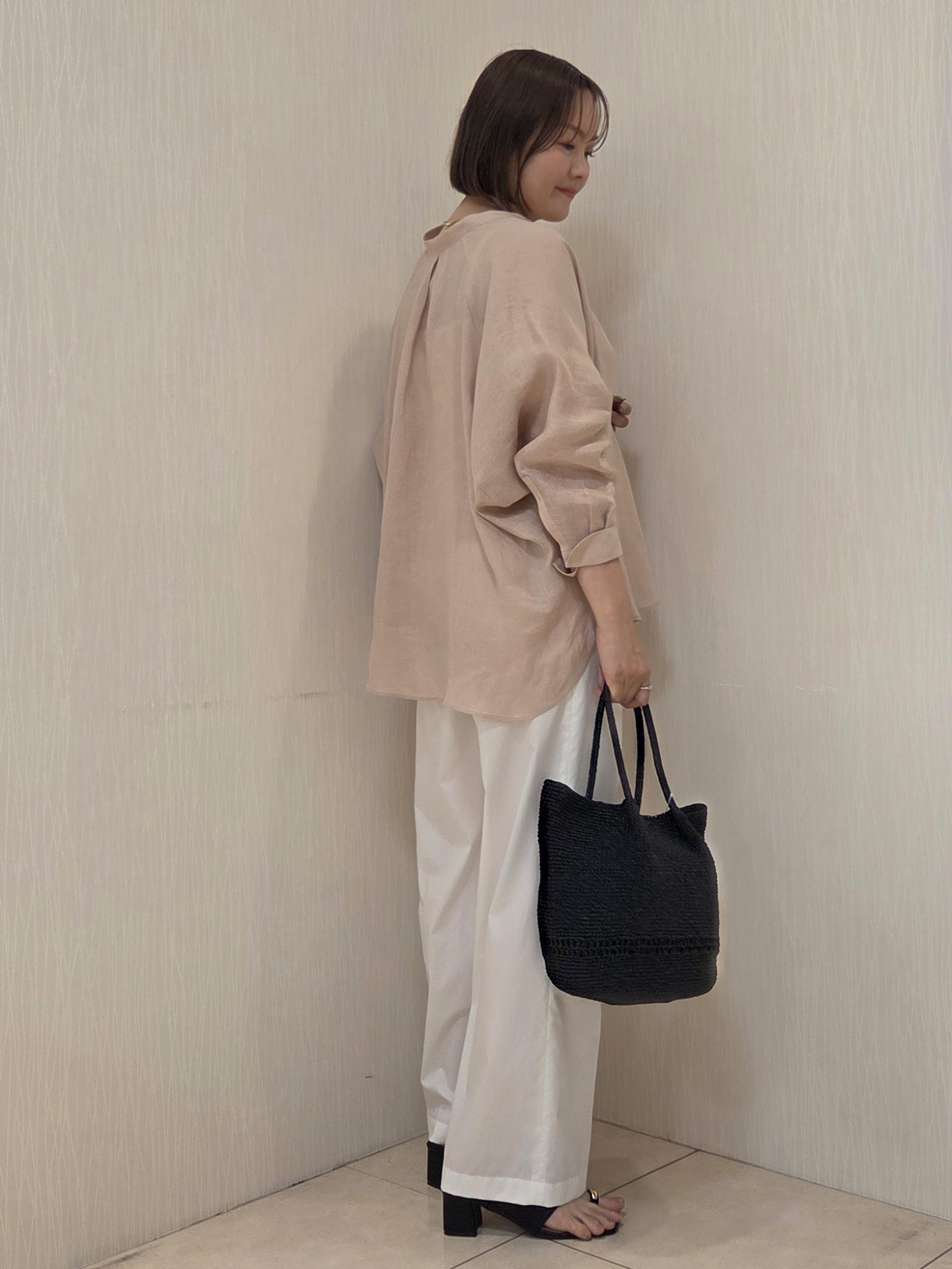 naokoさんの「UNTITLED｜【麻100】リネンドルマンシャツ」を使ったコーディネート