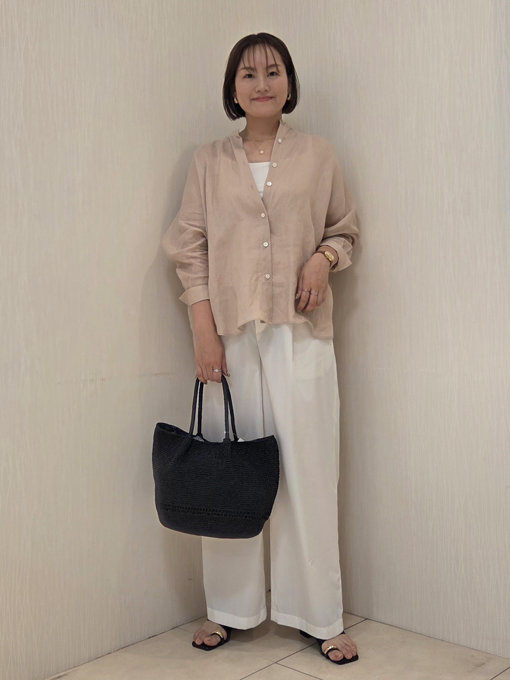 naokoさんの「UNTITLED｜【麻100】リネンドルマンシャツ」を使ったコーディネート