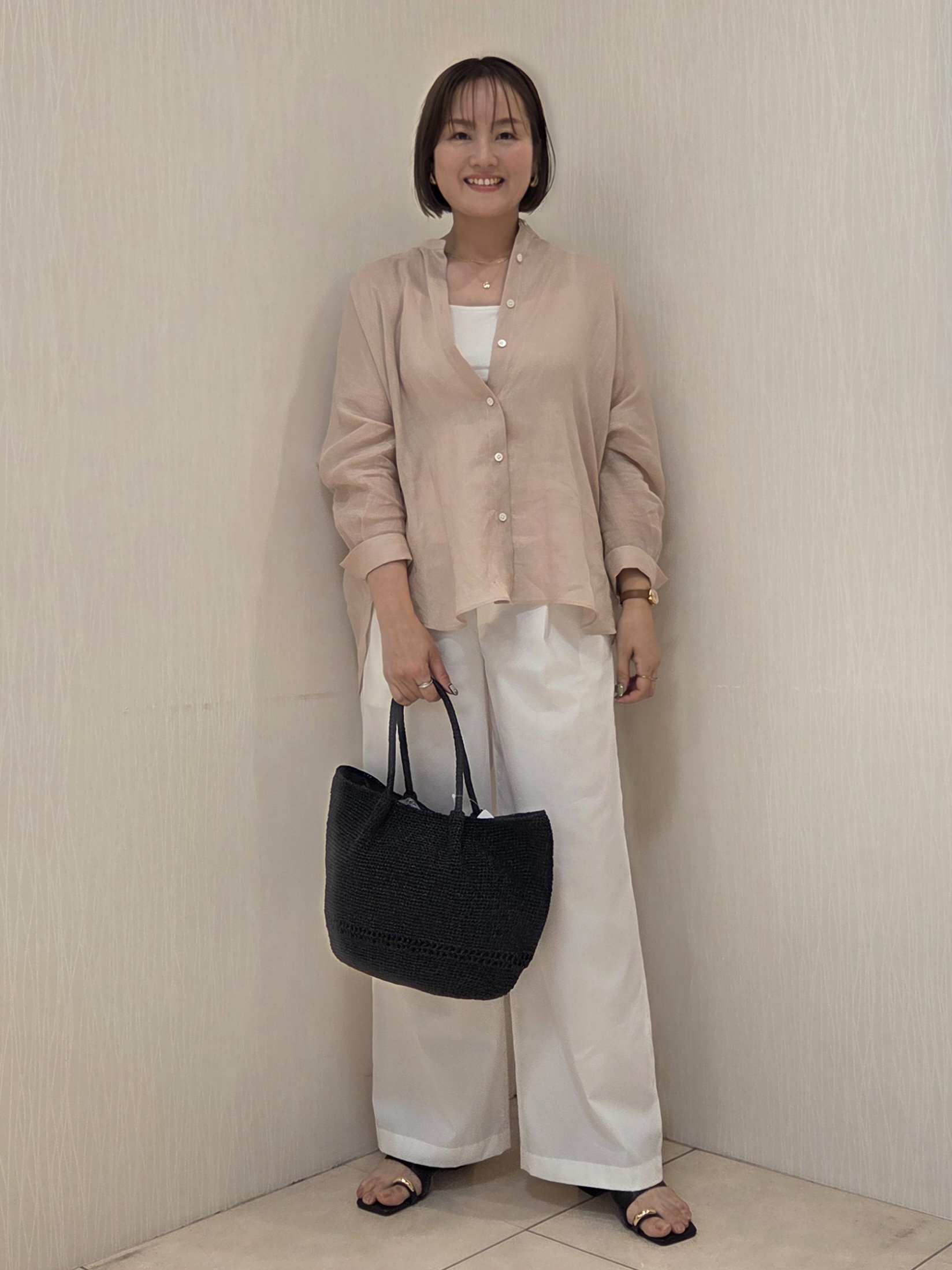 naokoさんの「UNTITLED｜【麻100】リネンドルマンシャツ」を使ったコーディネート