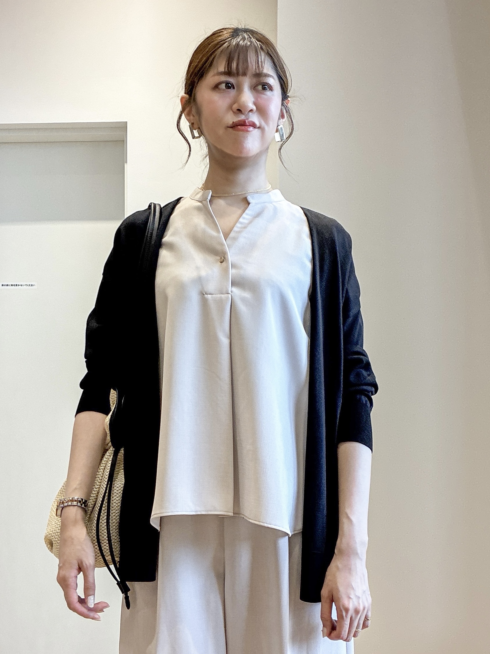 もんちゃんさんの「OPAQUE.CLIP｜【接触冷感】ニットカーディガン《洗濯機OK／抗ピリング》」を使ったコーディネート