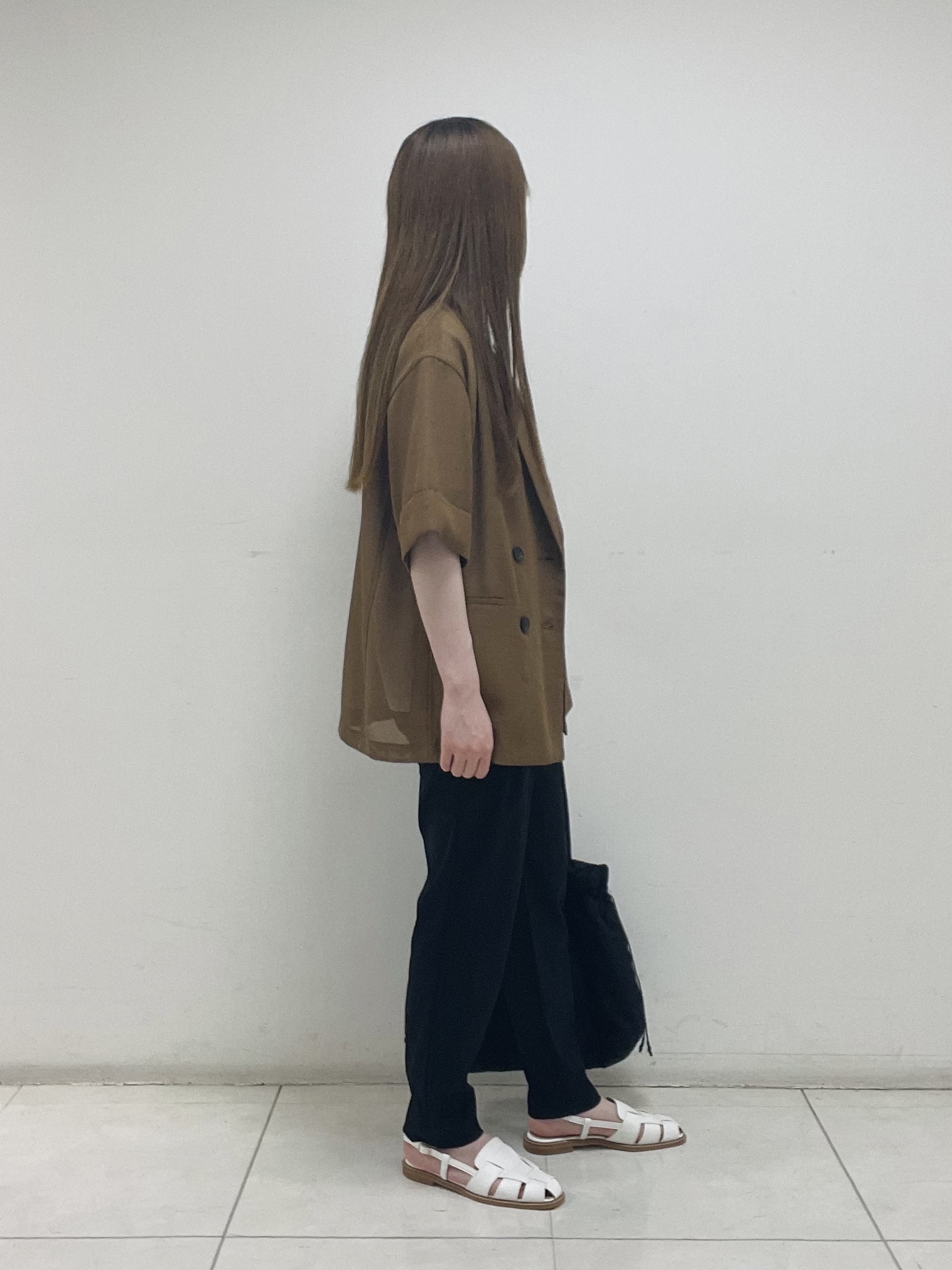 mさんの「INDIVI｜【洗える／メッシュ素材／SETUP可能】半袖シアージャケット」を使ったコーディネート