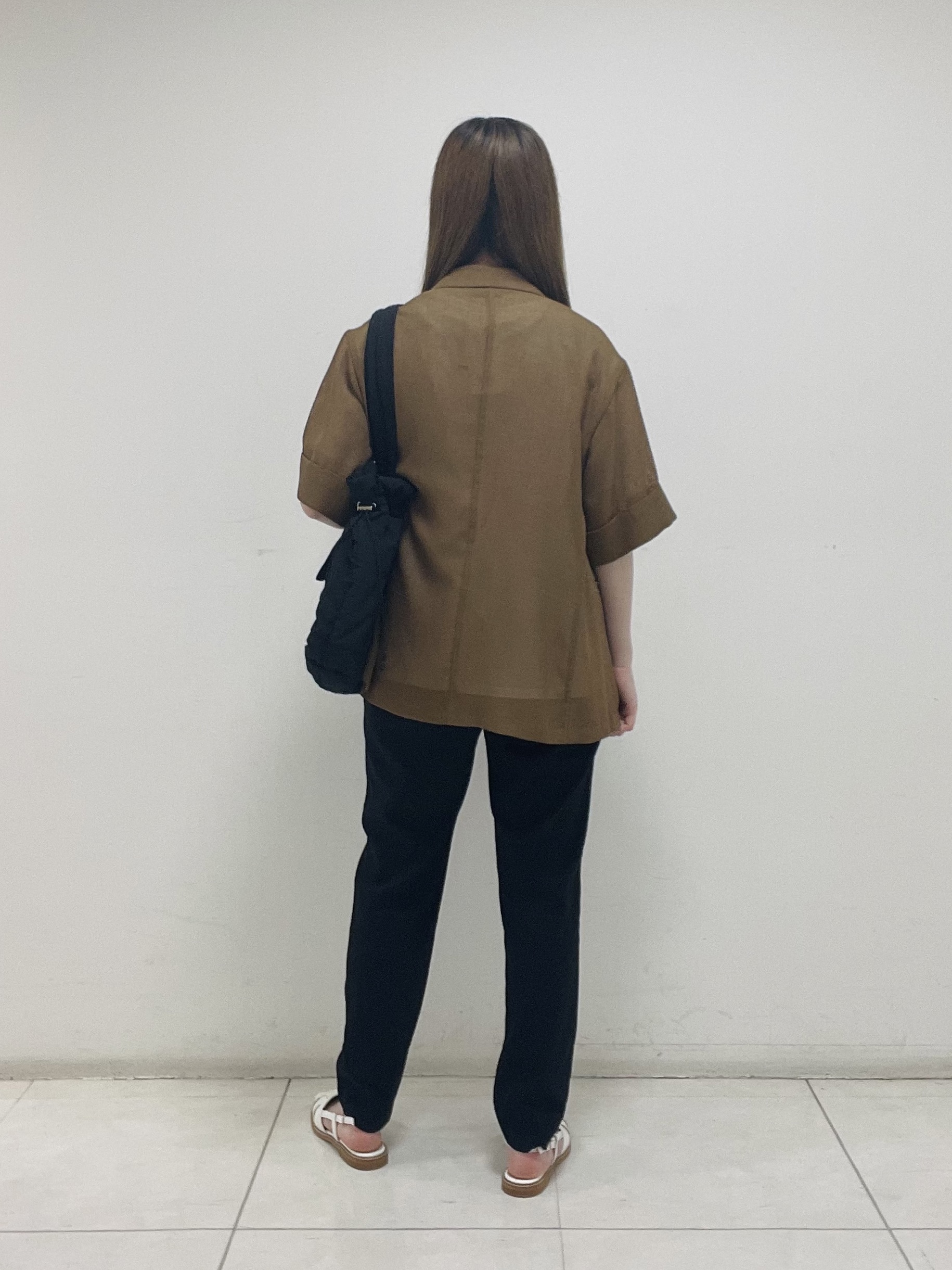 mさんの「INDIVI｜【洗える／メッシュ素材／SETUP可能】半袖シアージャケット」を使ったコーディネート
