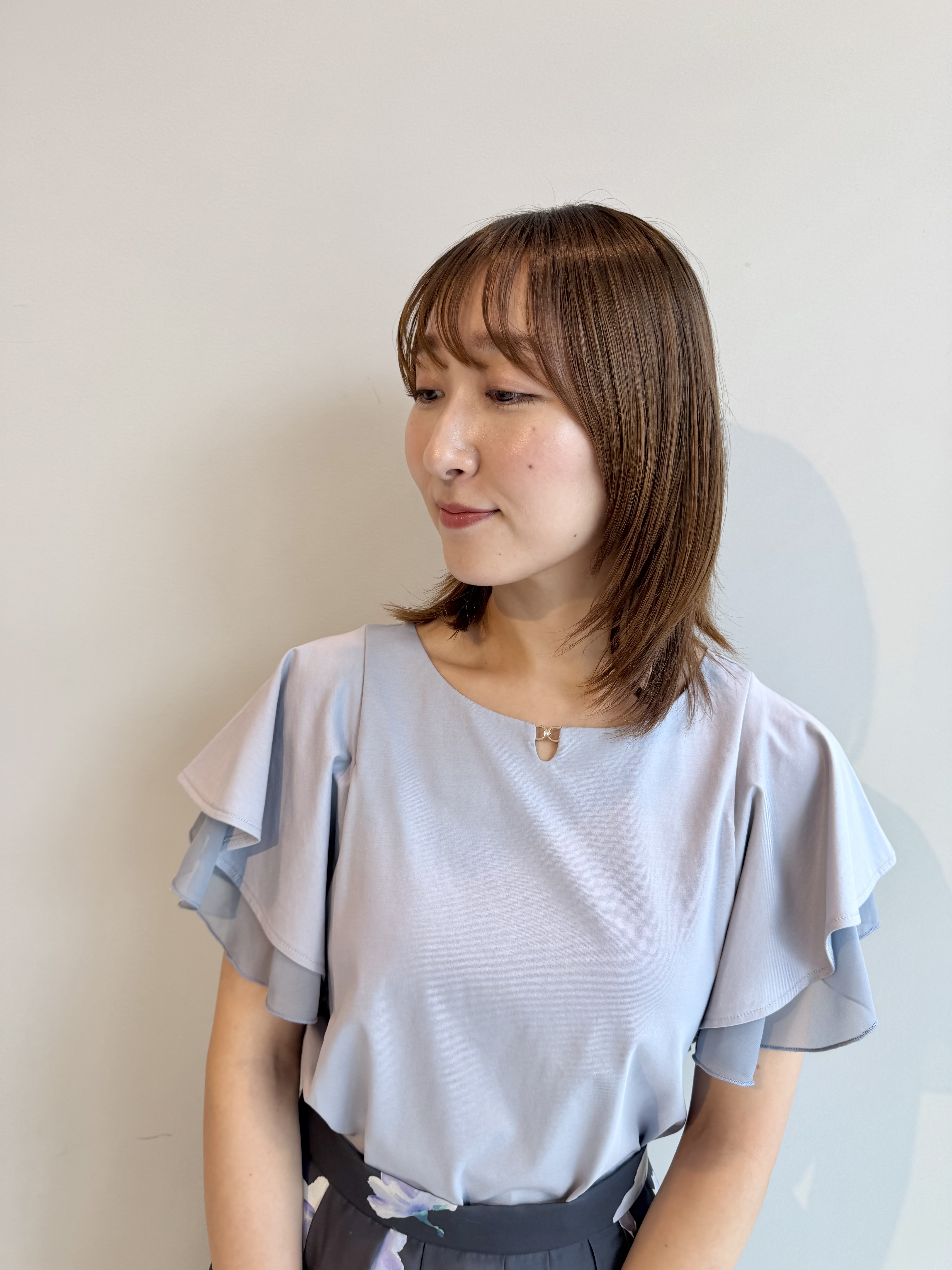 みぃさんの「index｜【接触冷感／UVケア】シフォンフリルドッキングトップス《洗濯機OK》」を使ったコーディネート