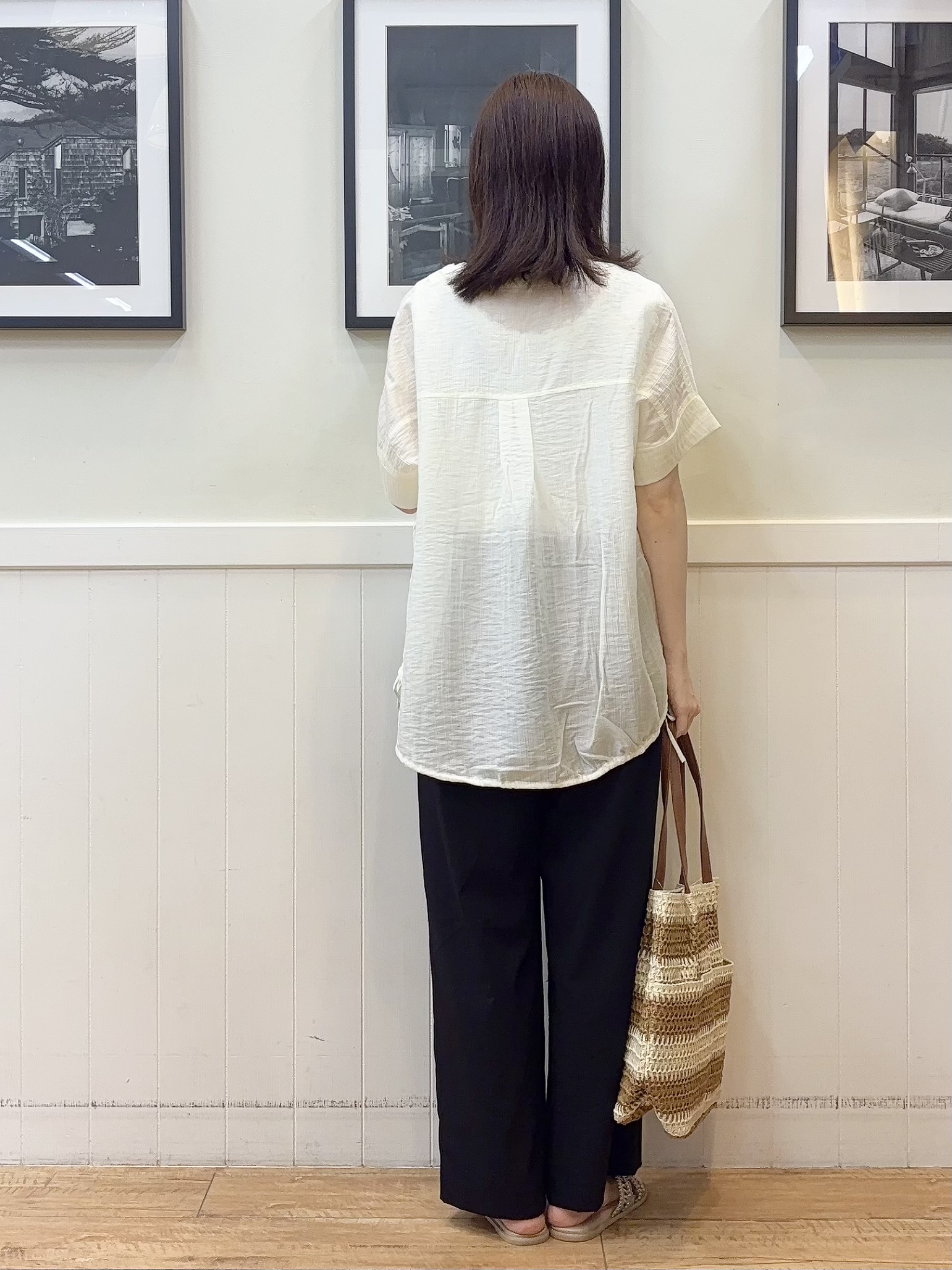 えぬさんの「SHOO･LA･RUE｜【前後2WAY/洗濯機可/S-LL】レースデザインタンクトップ」を使ったコーディネート