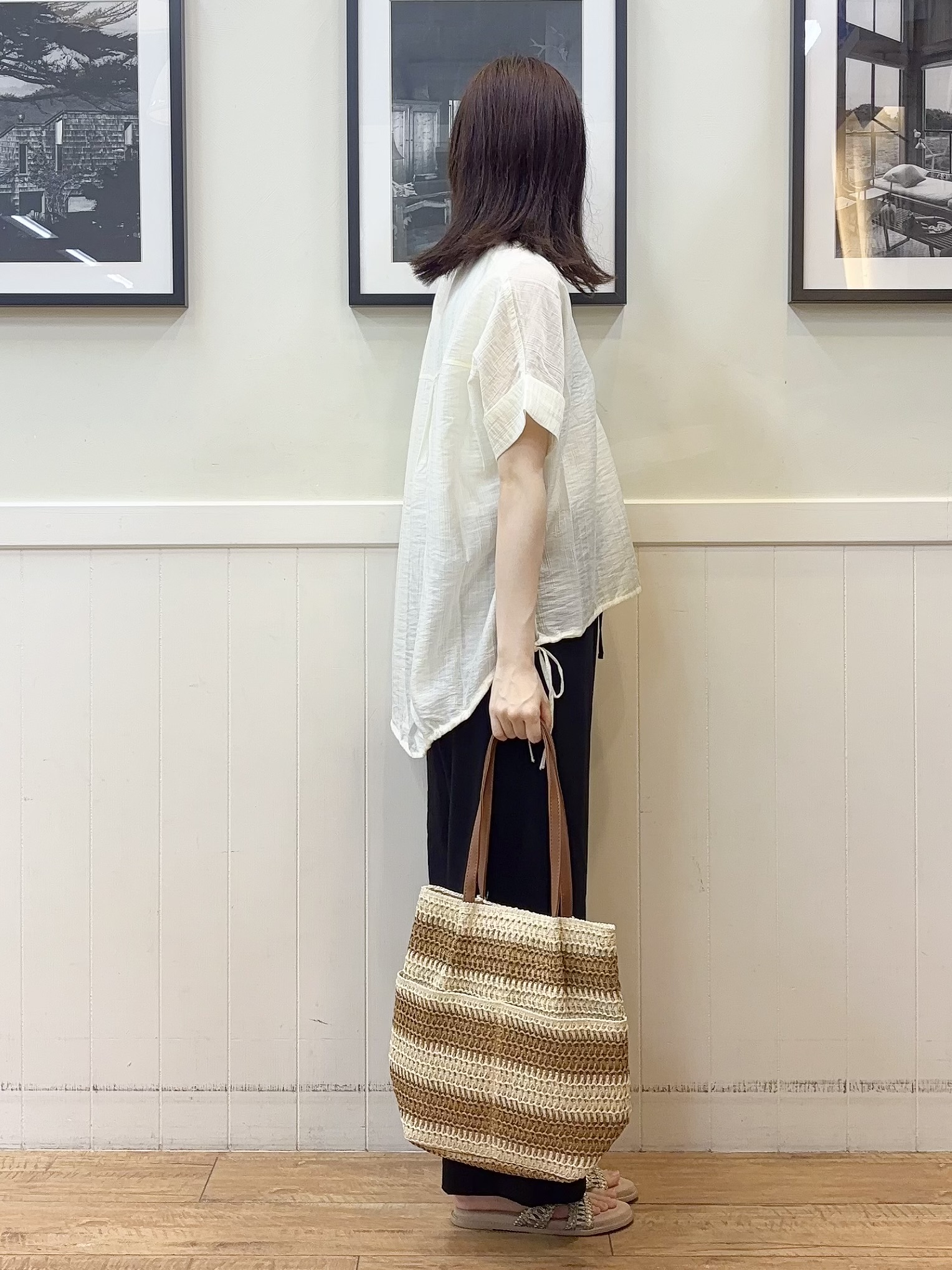えぬさんの「SHOO･LA･RUE｜【前後2WAY/洗濯機可/S-LL】レースデザインタンクトップ」を使ったコーディネート