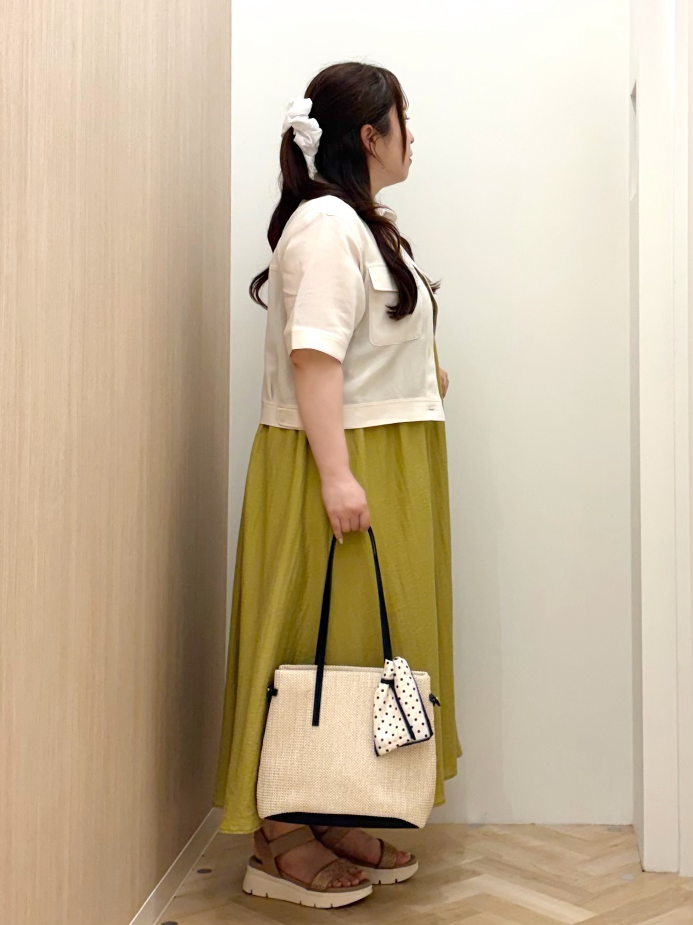 akariさんの「grove｜【吸水速乾・通気性・洗える】衿付きハーフジャケット」を使ったコーディネート
