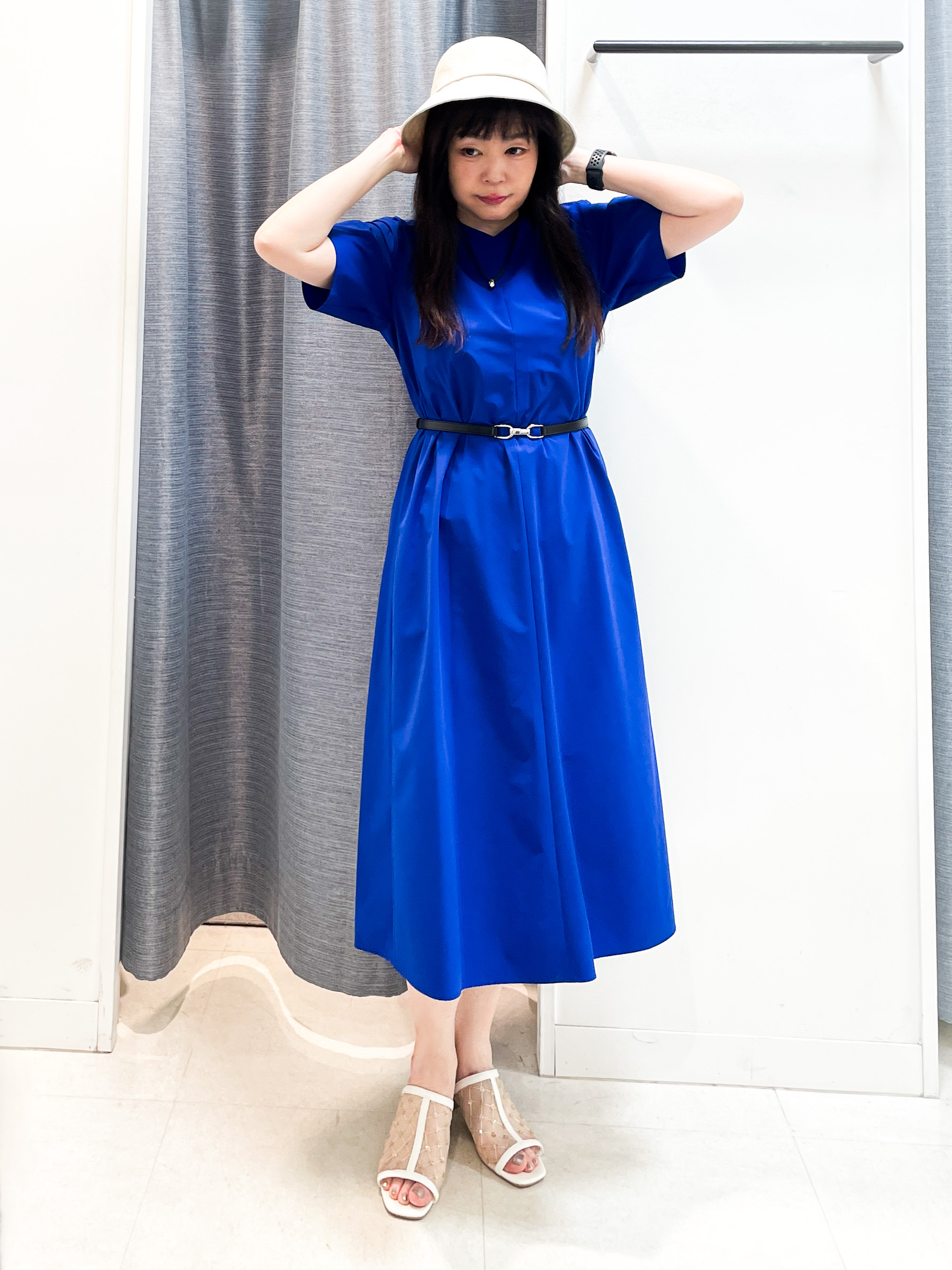 Kuwa-Pさんの「INDIVI｜【長さ調整自由】2連コード ドロップトップネックレス」を使ったコーディネート