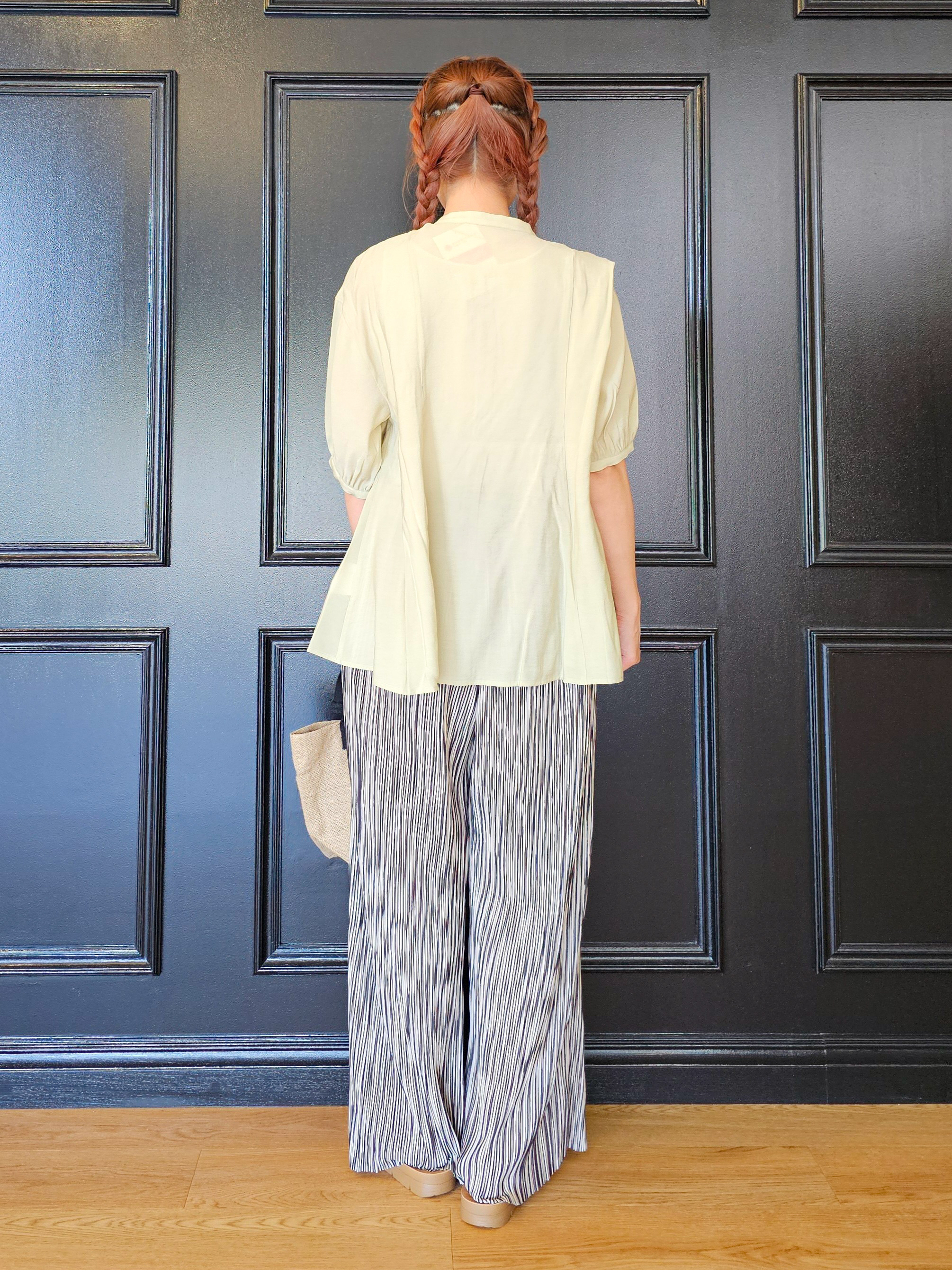 ゆゆさんの「SHOO･LA･RUE｜【S-LL】インせず着られる 切替フレアブラウス」を使ったコーディネート