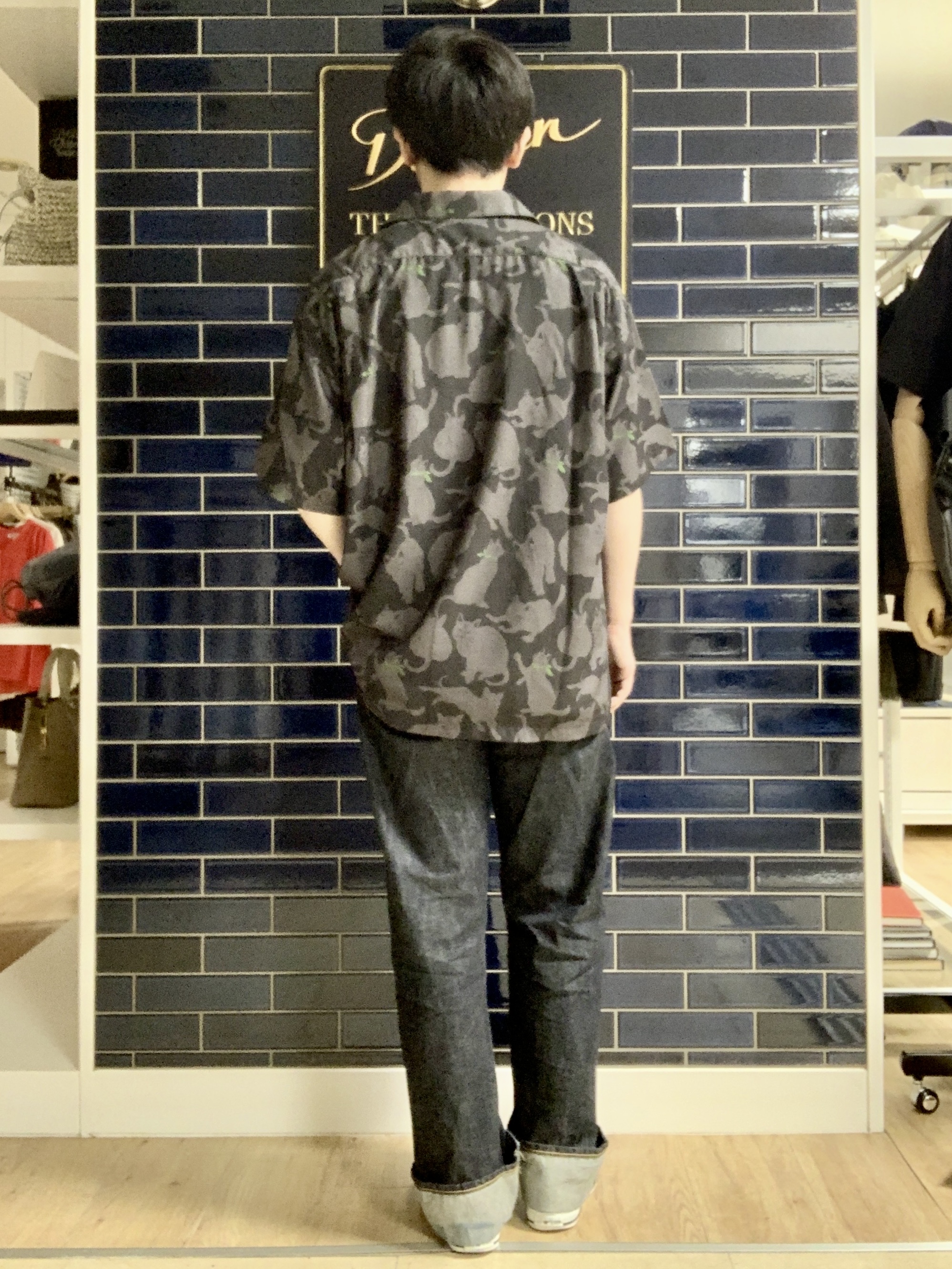 Takaさんの「Dessin｜【洗える】キャットプリントシャツ」を使ったコーディネート