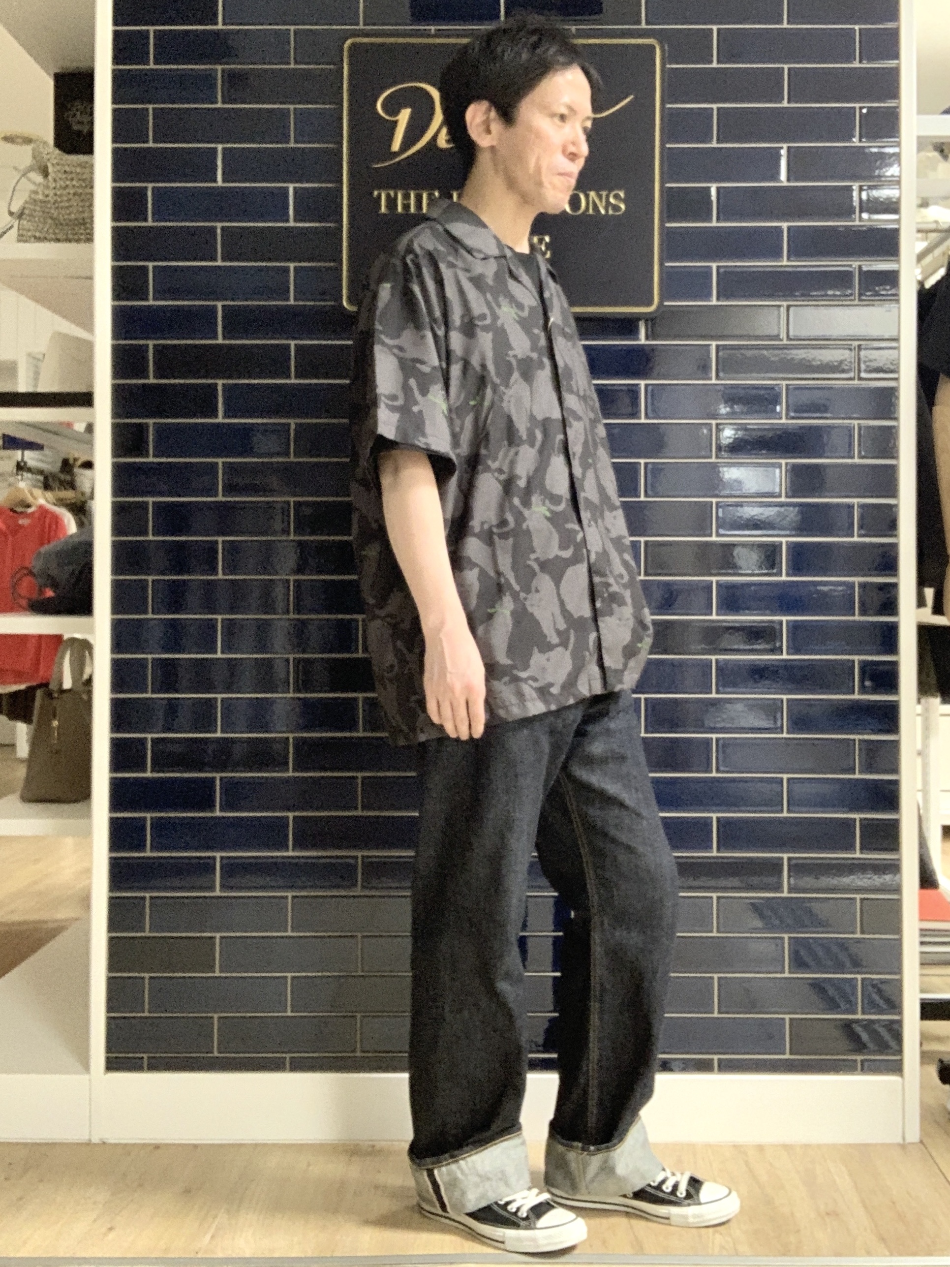 Takaさんの「Dessin｜【洗える】キャットプリントシャツ」を使ったコーディネート