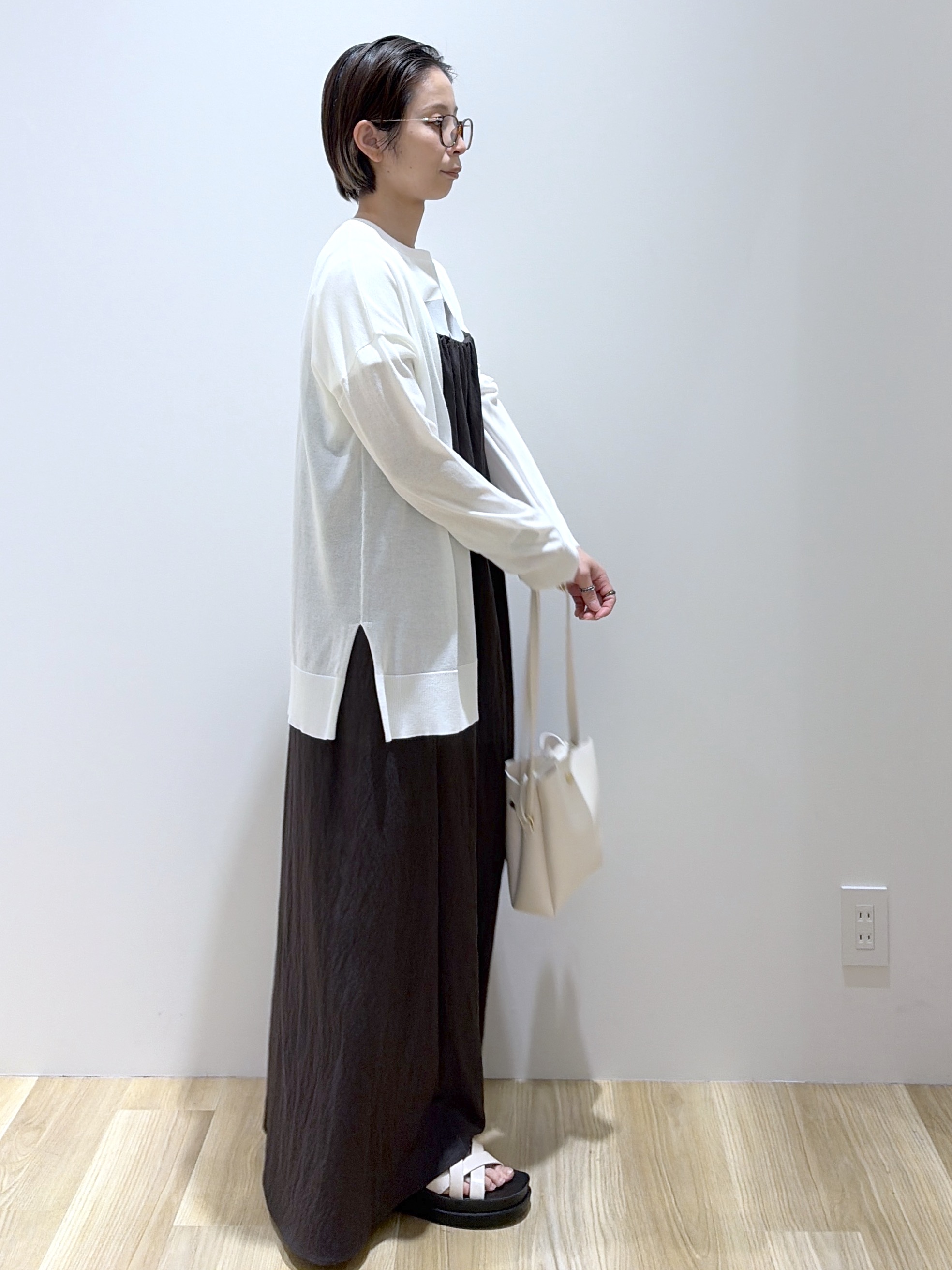 えりさんの「OPAQUE.CLIP｜【接触冷感】ニットカーディガン《洗濯機OK／抗ピリング》」を使ったコーディネート
