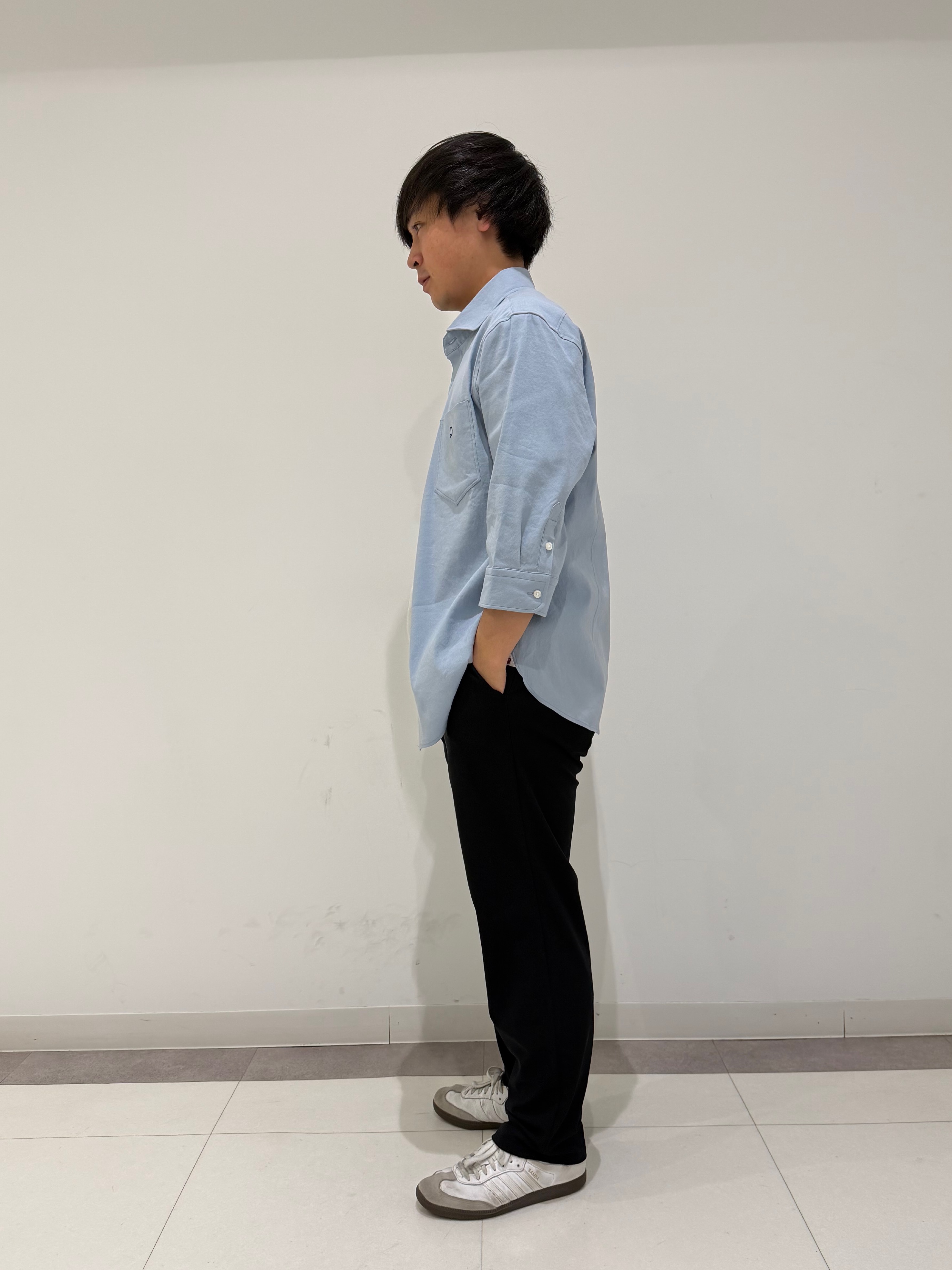 MATSUBARAさんの「DRESSTERIOR｜バイオリネン スリークオーターシャツ」を使ったコーディネート