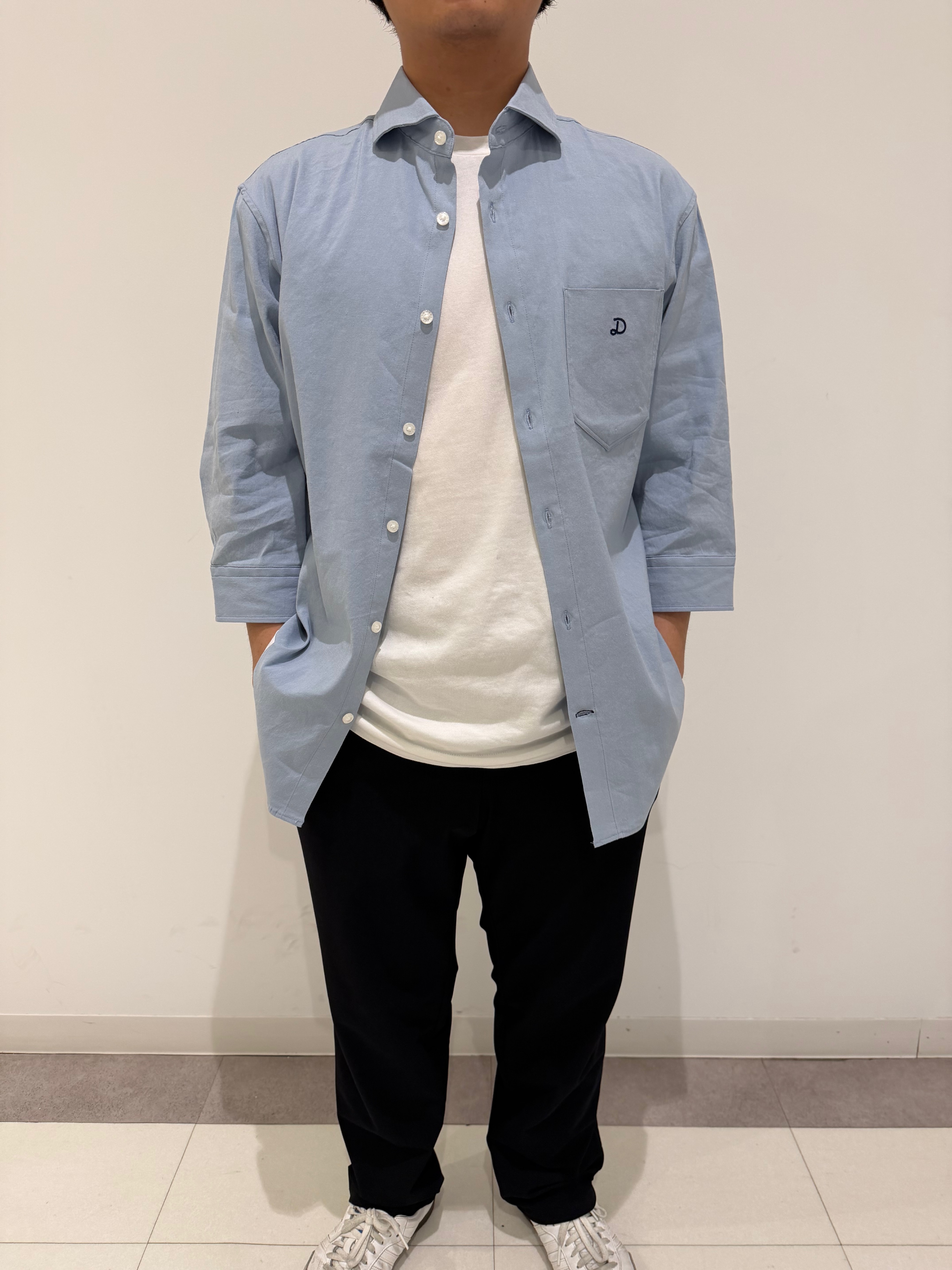 MATSUBARAさんの「DRESSTERIOR｜バイオリネン スリークオーターシャツ」を使ったコーディネート