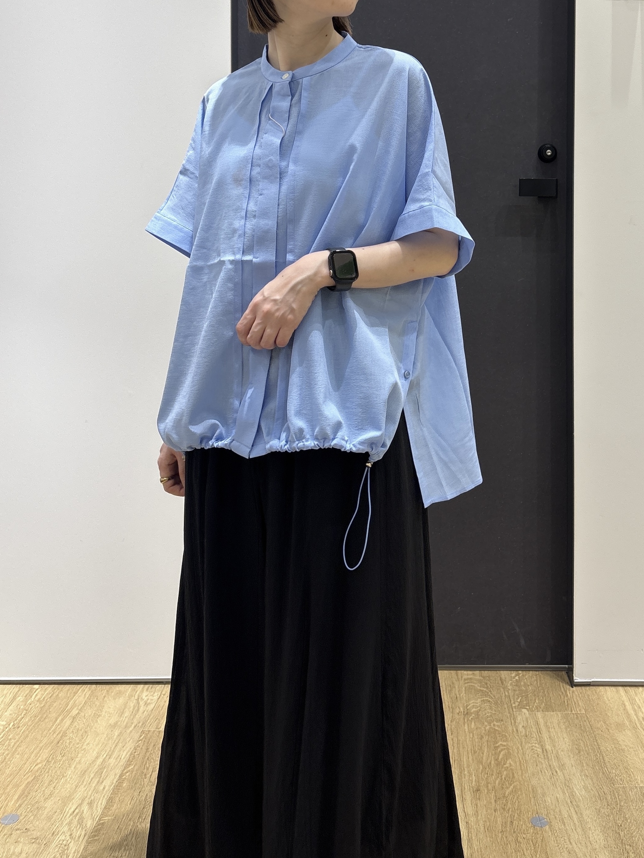 risaさんの「Dessin｜【高通気/セットアップ可】ドロストシャツ」を使ったコーディネート