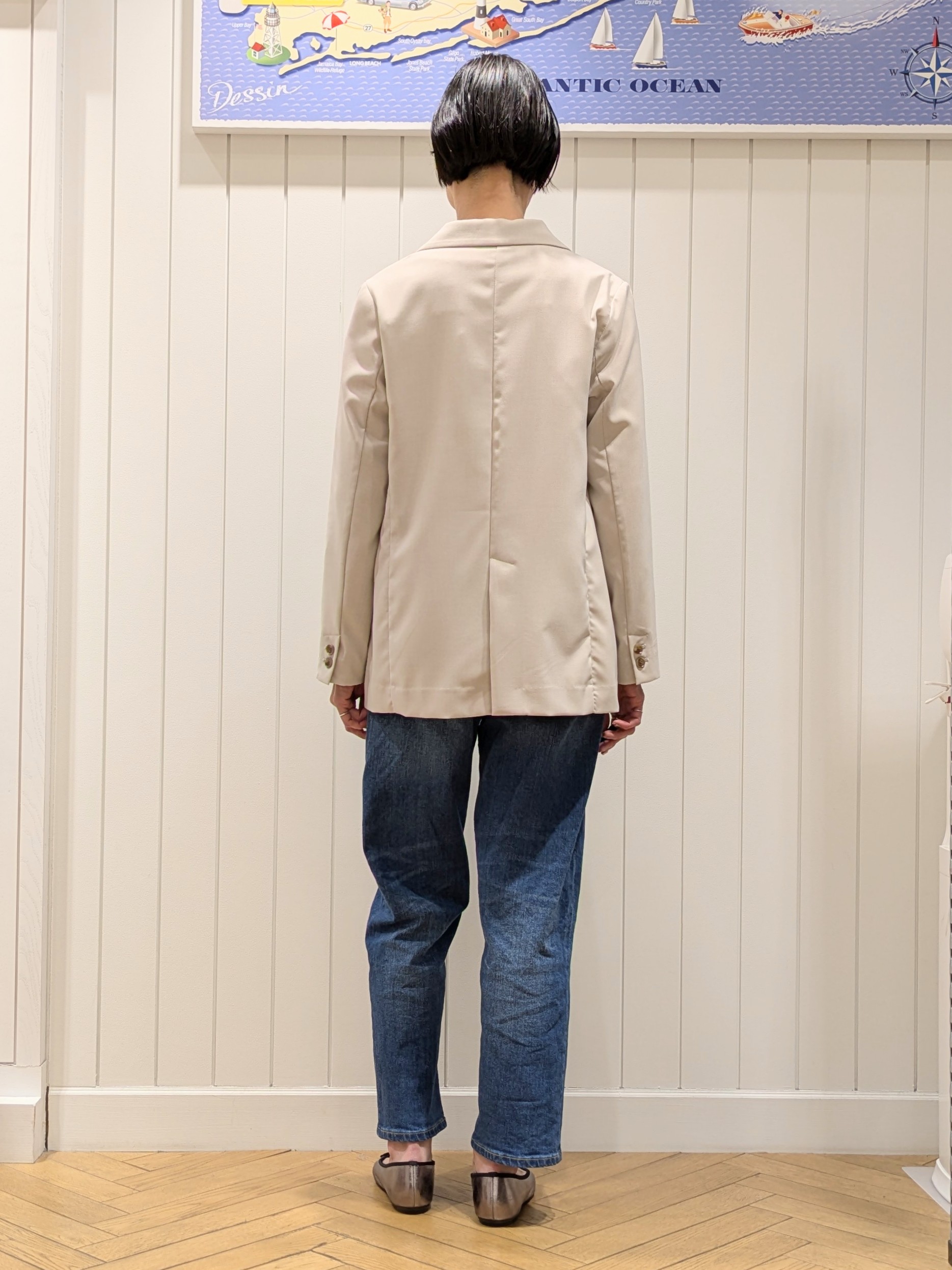 micoさんの「Dessin｜【洗える】スクエアレースノーカラーシャツ」を使ったコーディネート