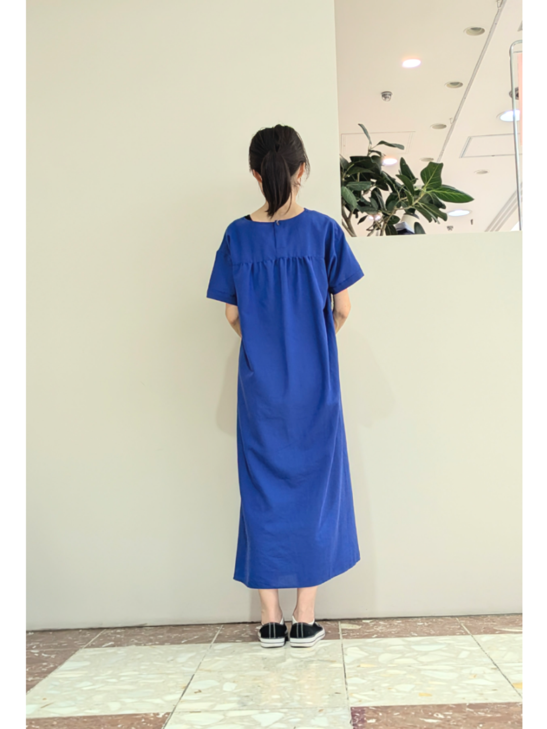 keikoさんの「Dessin｜【洗える】ウエストギャザーリネン混ワンピース」を使ったコーディネート