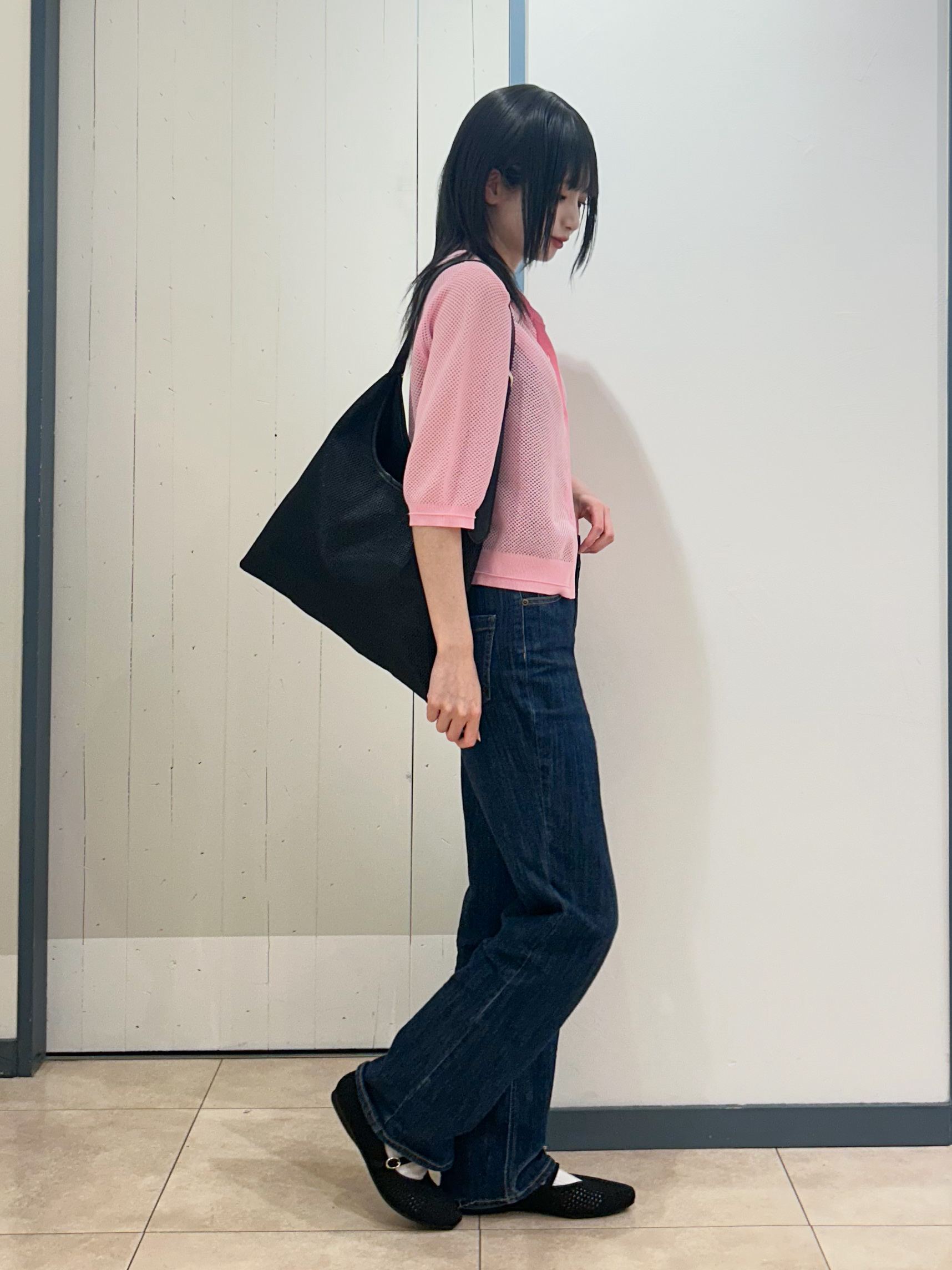 yukinoさんの「grove｜【洗える】透けない、大人のメッシュカーディガン」を使ったコーディネート