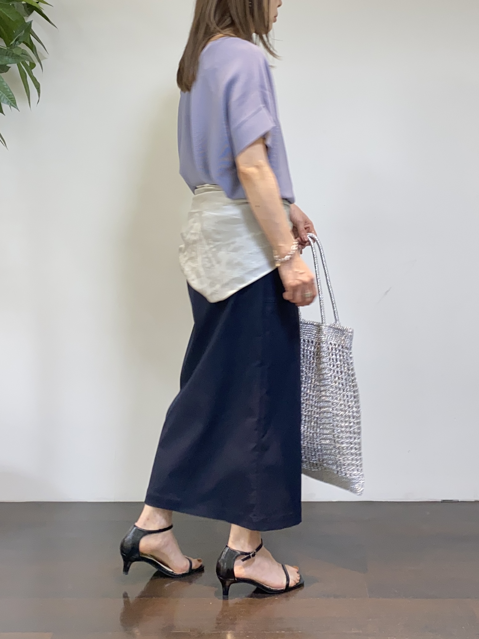 tomoさんの「UNTITLED｜【11色展開/体型カバー】前後2WAYフレンチスリーブニット」を使ったコーディネート