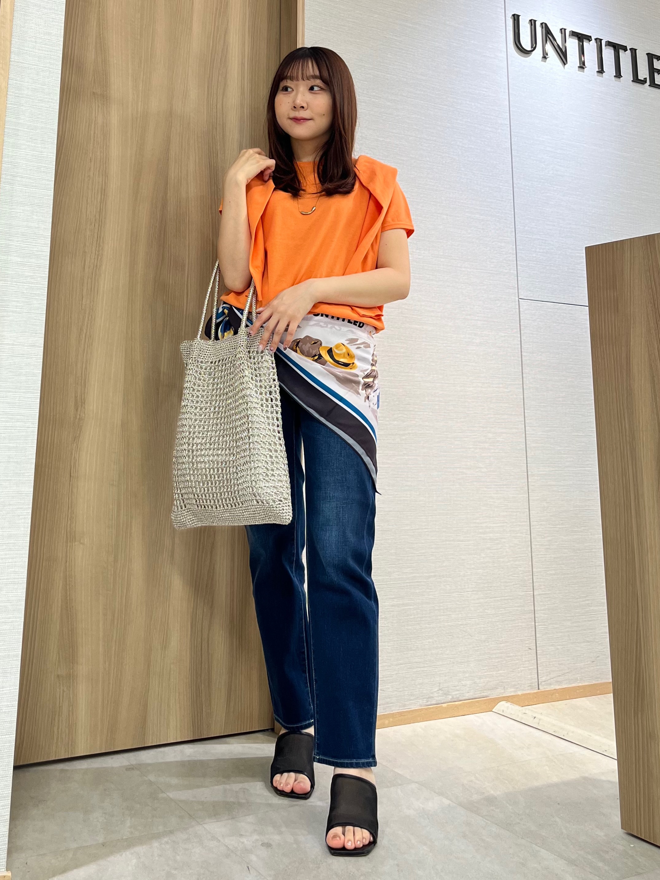 KAHOさんの「UNTITLED｜【9色展開/アンサンブル可/洗える】コットンベーシックニット」を使ったコーディネート