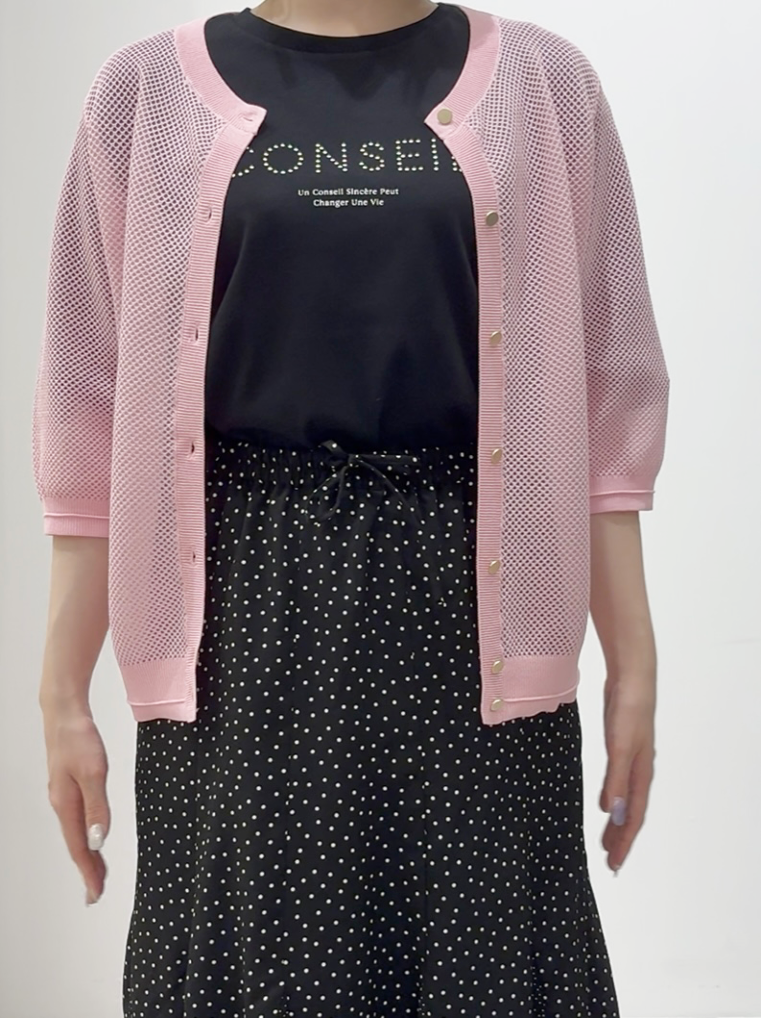 しかっちさんの「grove｜【UVカット/接触冷感】プリントアソート5分袖Tシャツ」を使ったコーディネート
