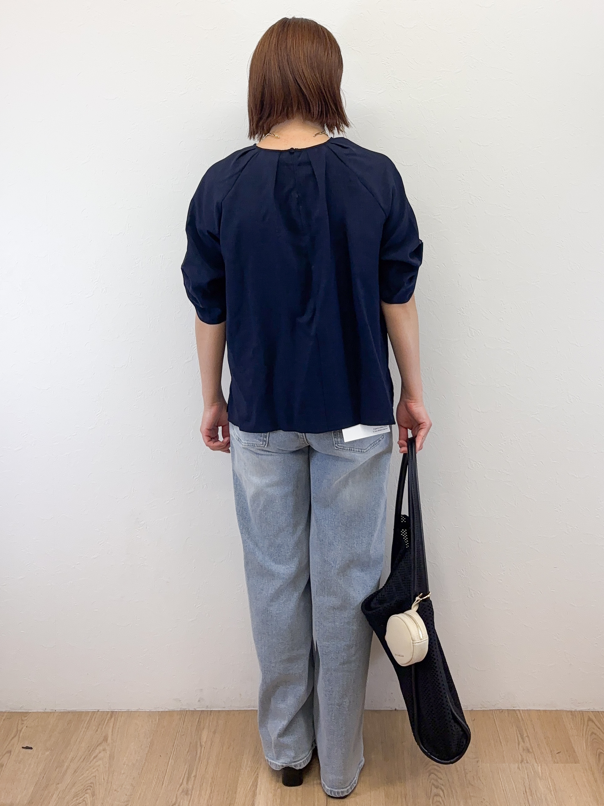 Takeさんの「OPAQUE.CLIP｜【接触冷感／吸水速乾】リネンライク タックスリーブブラウス《セットアップ対応／洗濯機OK》」を使ったコーディネート