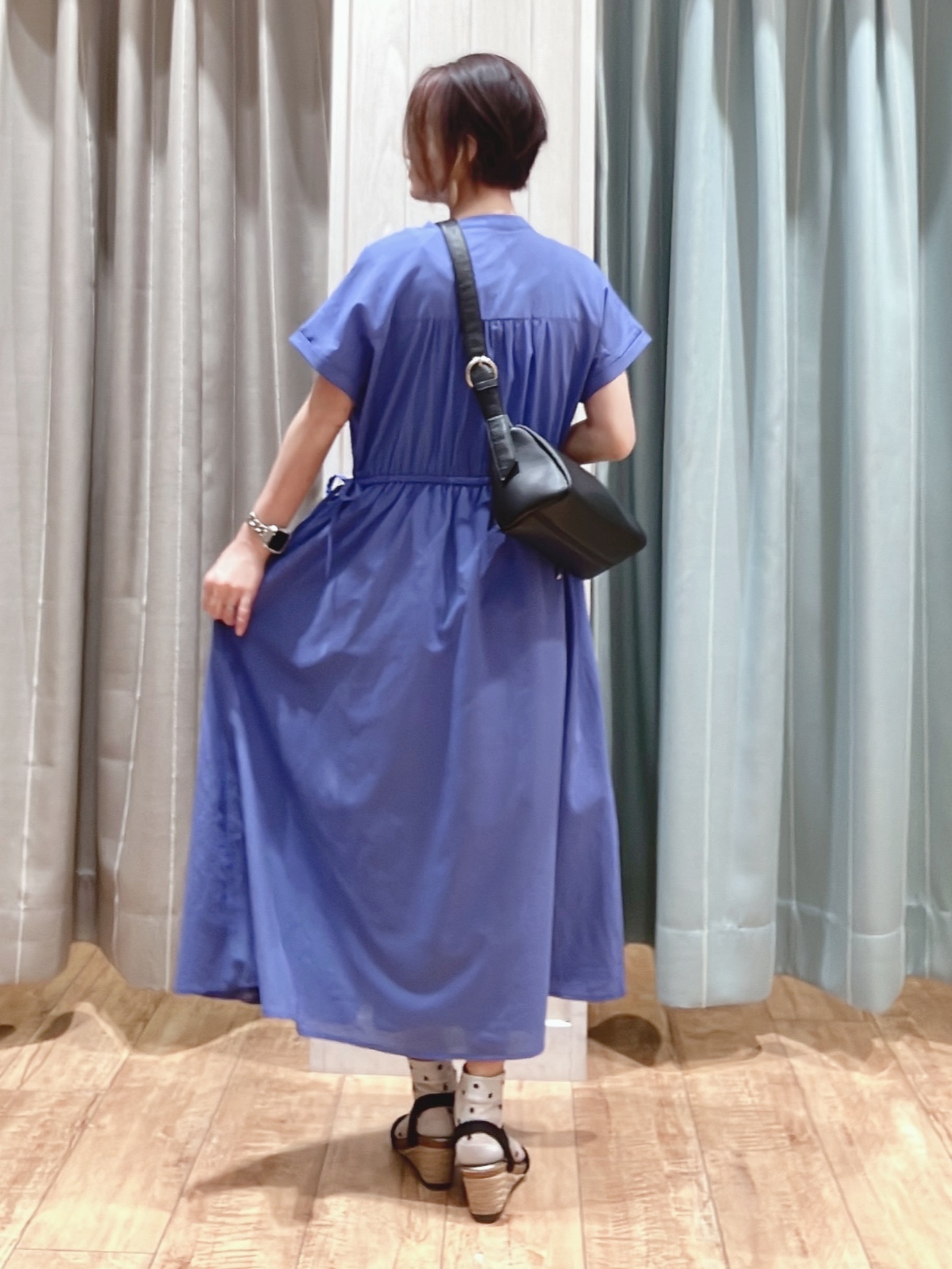 aaamiさんの「SHOO･LA･RUE｜【S-LL/UV/吸水速乾/洗濯機可】通気性〇 ギャザーリボンワンピース」を使ったコーディネート