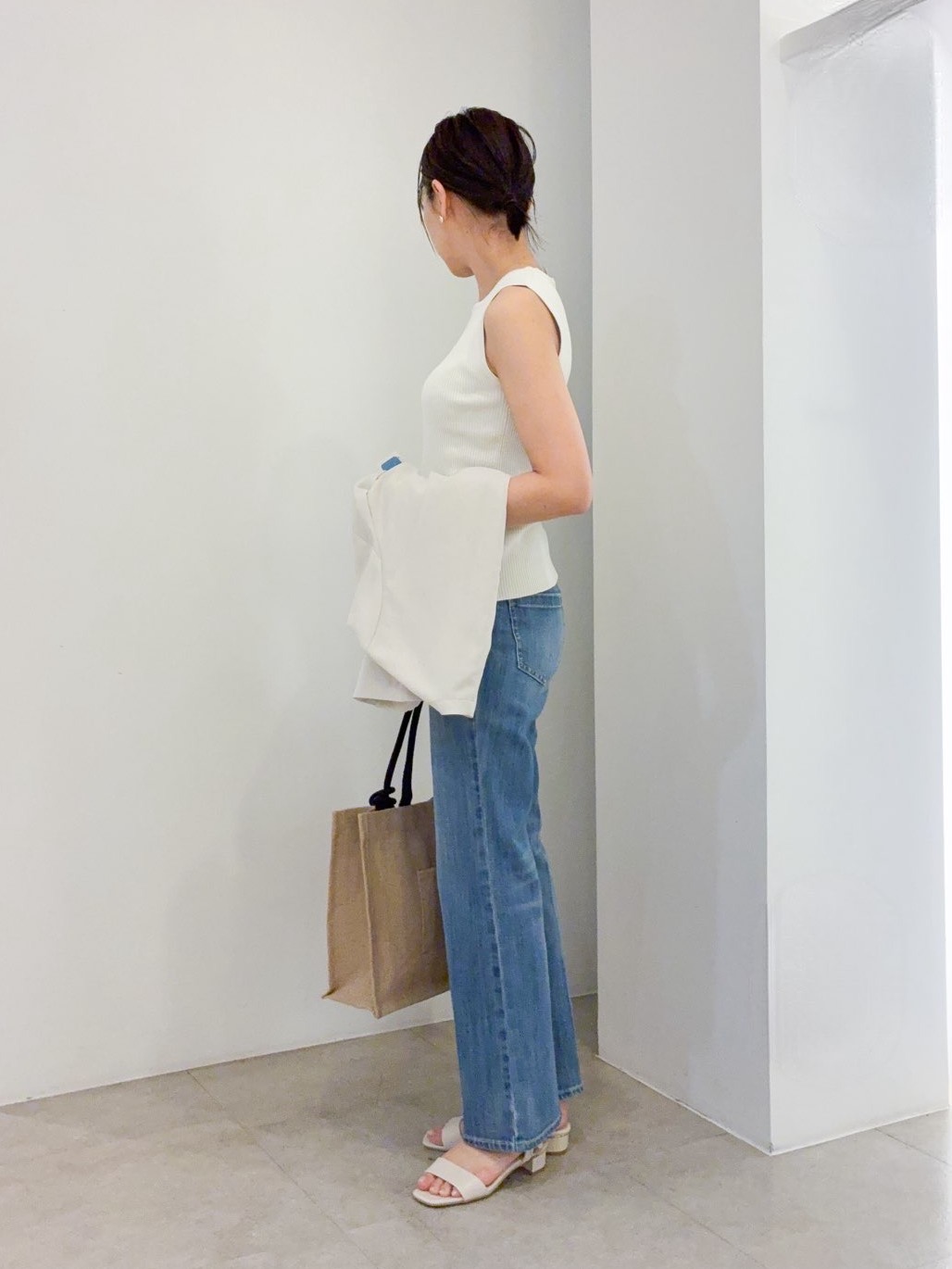 kanakoさんの「grove｜【洗濯機OK/ひんやり】軽く羽織れるハーフスリーブジャケット」を使ったコーディネート
