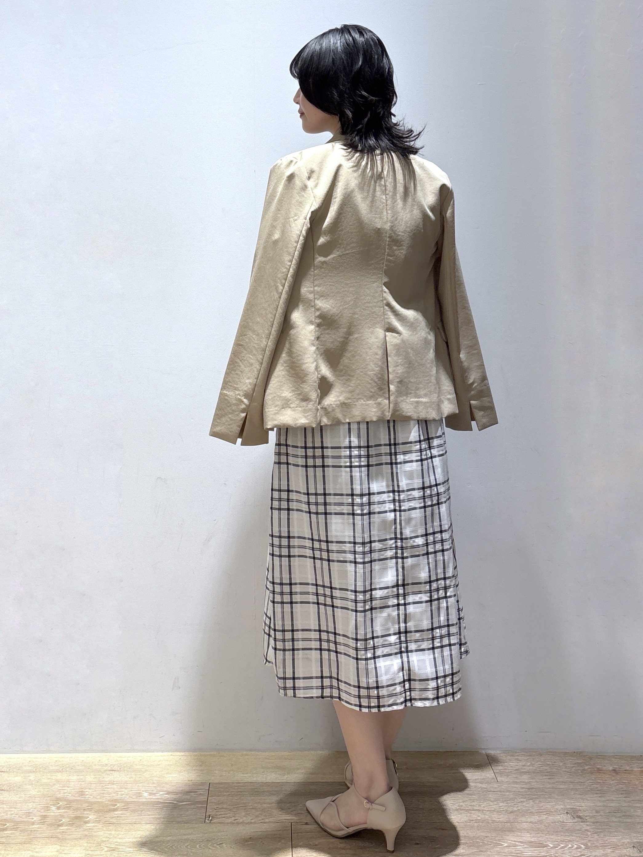 mizukiさんの「index｜《再入荷》ダブルブレストテーラードジャケット【接触冷感／吸水速乾／イージーアイロン／防シワ／洗濯機O」を使ったコーディネート