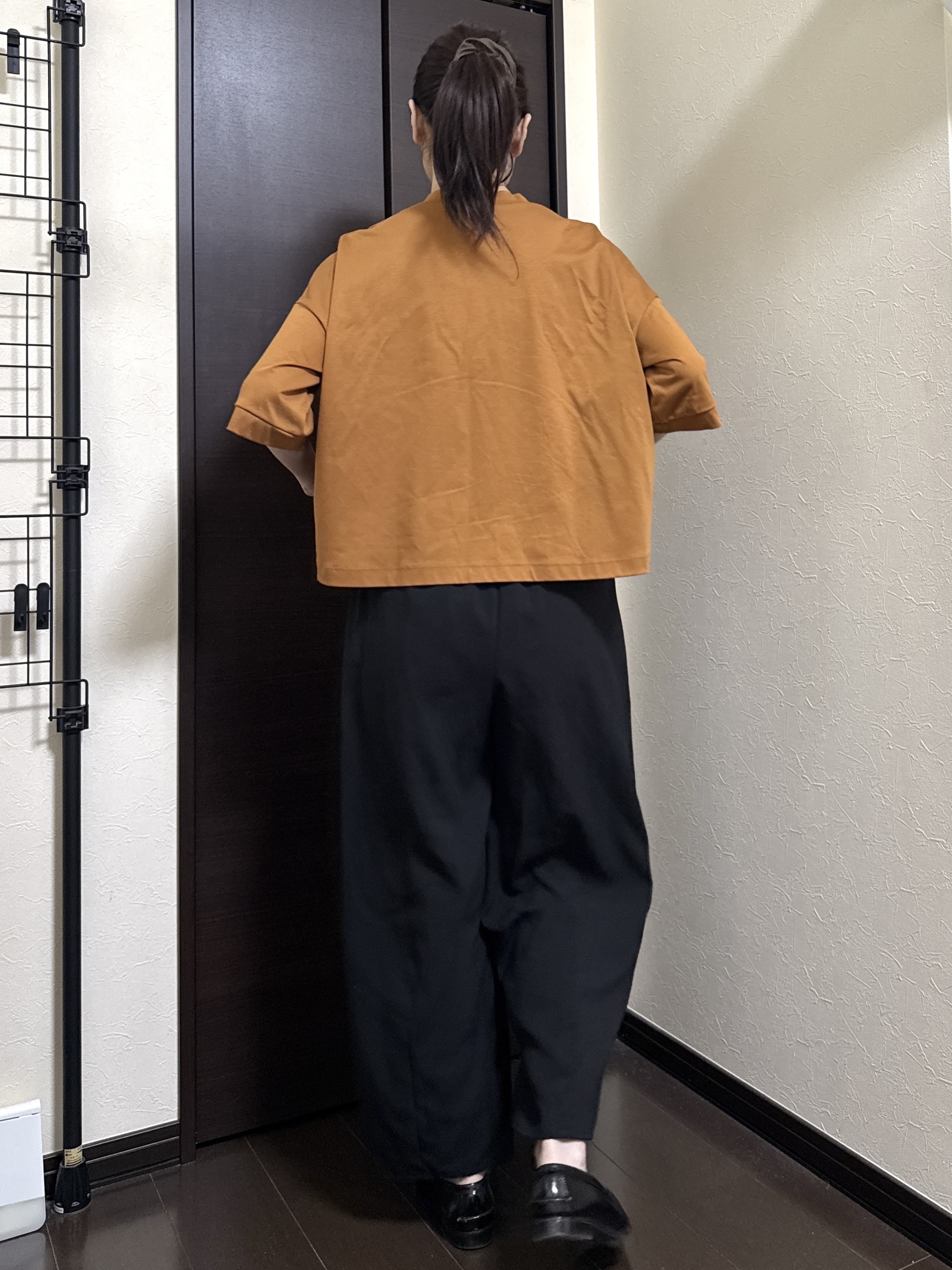 Junさんの「Dessin｜【体型カバー】美光沢カットソーボクシーシルエット」を使ったコーディネート