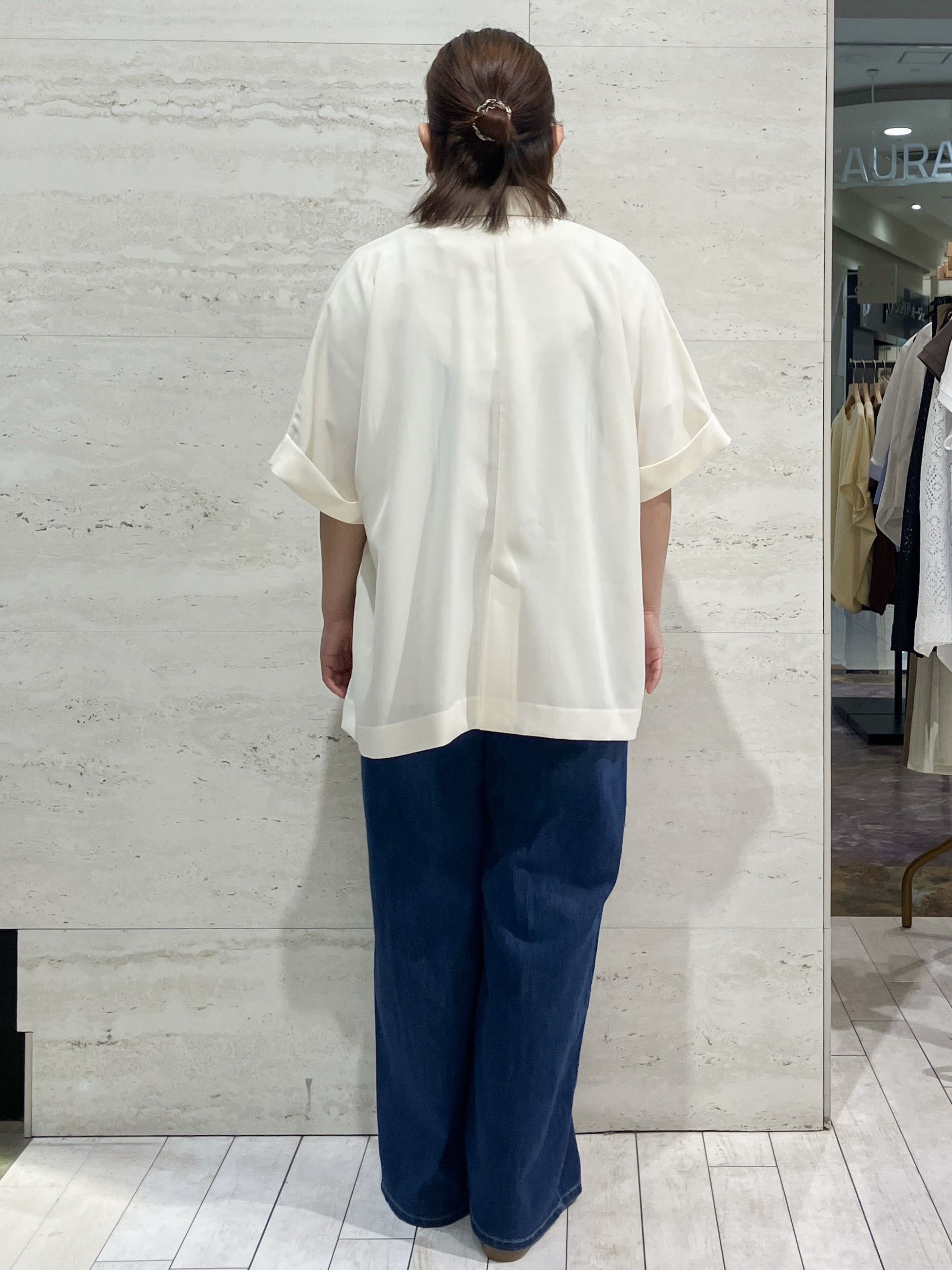 FUKAさんの「OPAQUE.CLIP｜【接触冷感／吸水速乾／防シワ】リネンライクテーラードジャケット《洗濯機OK》」を使ったコーディネート