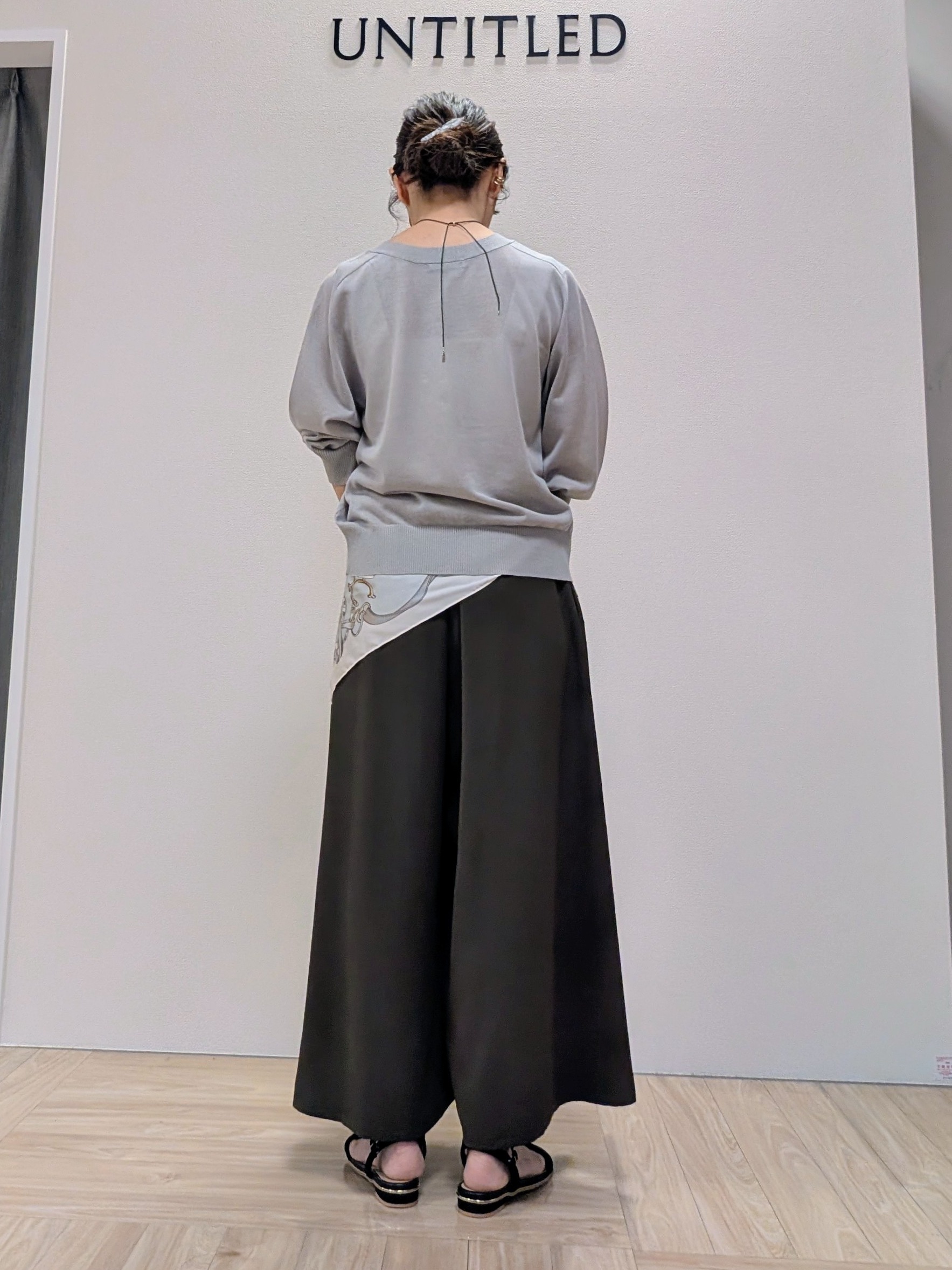 Rieさんの「UNTITLED｜【アンサンブル可/シアー】リネンエステルカーディガン」を使ったコーディネート