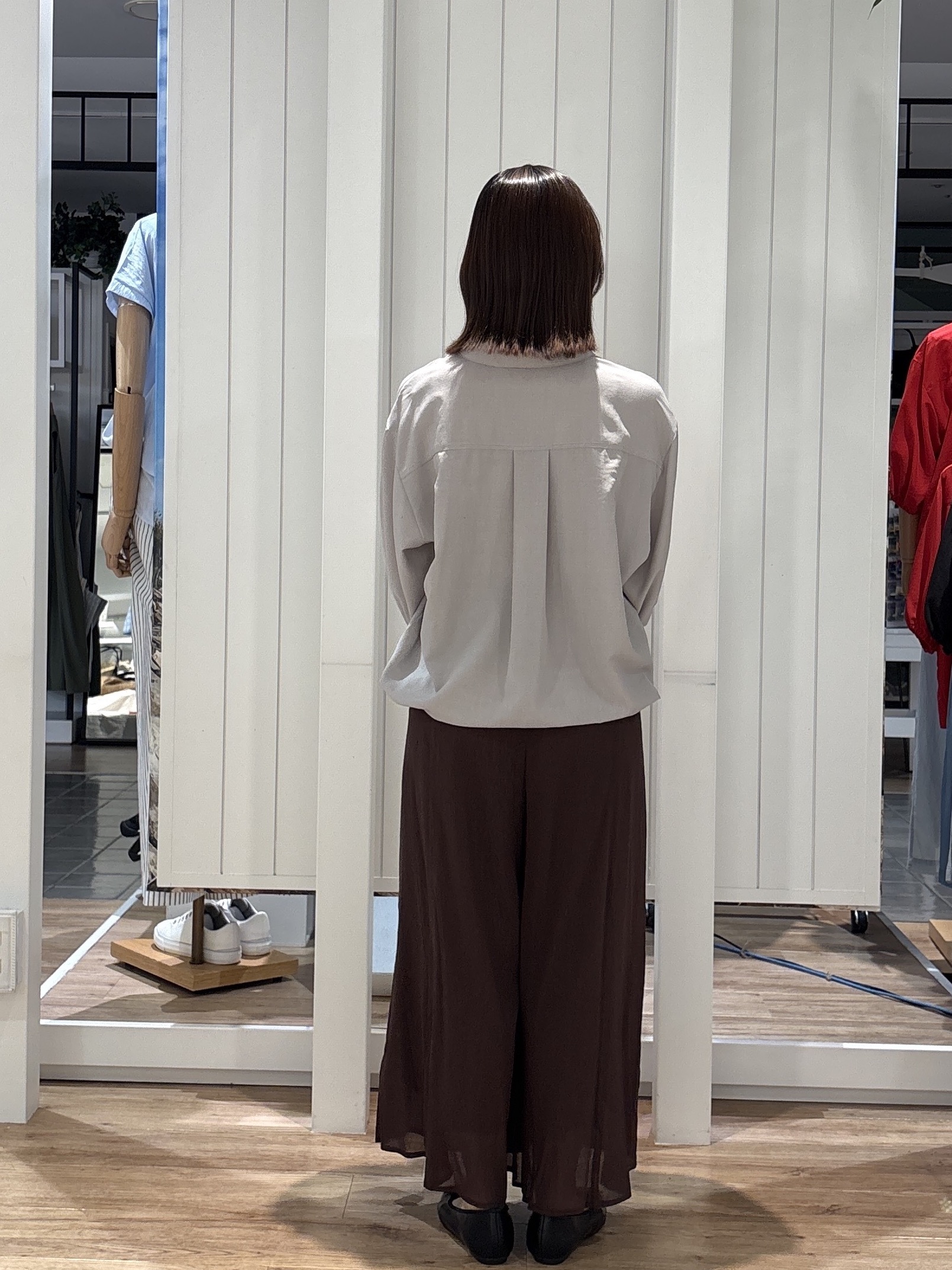 hinakoさんの「Dessin｜【UVカット/接触冷感】ドロストシャツブラウス」を使ったコーディネート