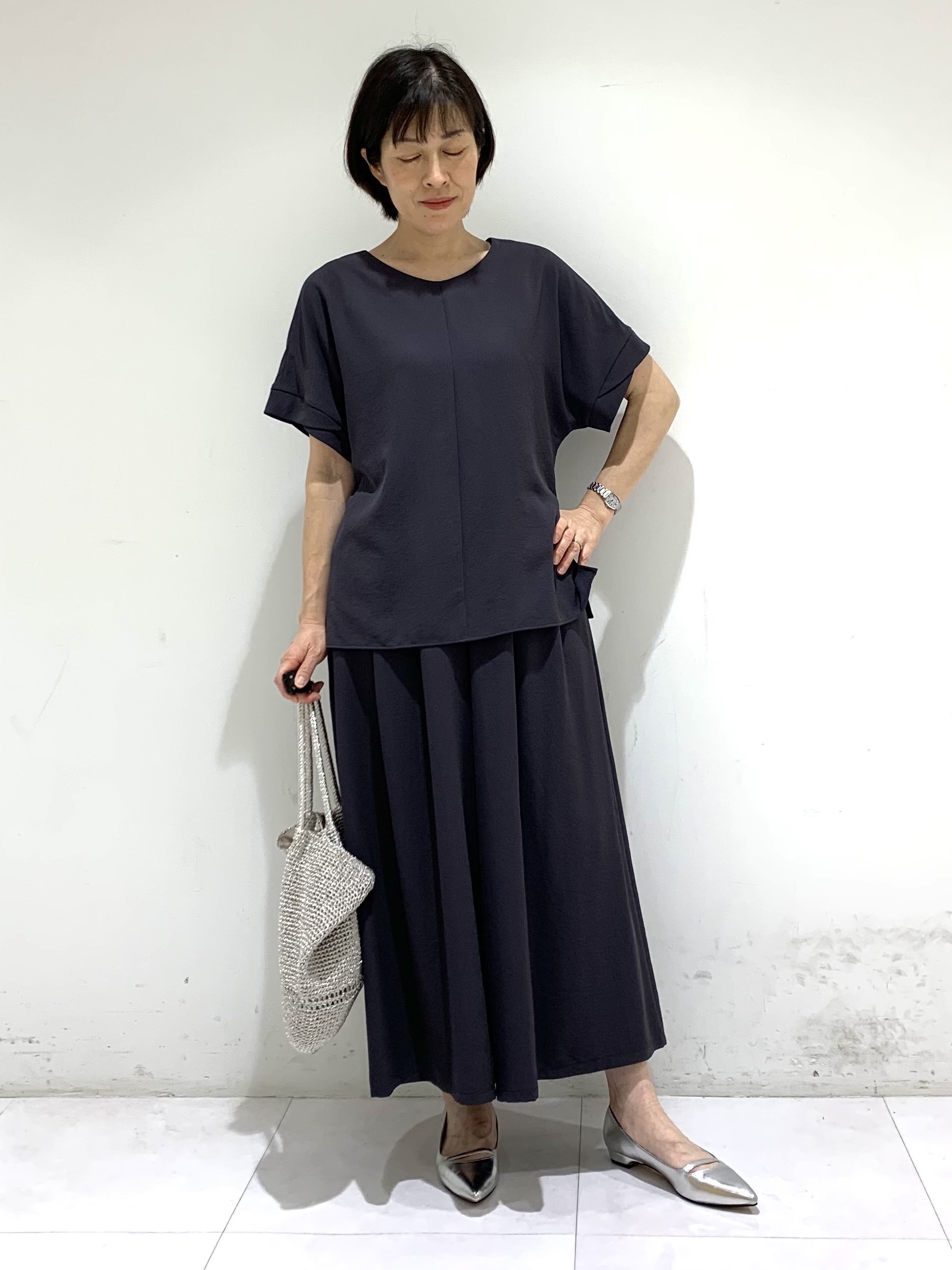 ちーさんの「UNTITLED｜【セットアップ可/UVカット/前後2WAY】リラクシーフレンチスリーブブラウス」を使ったコーディネート