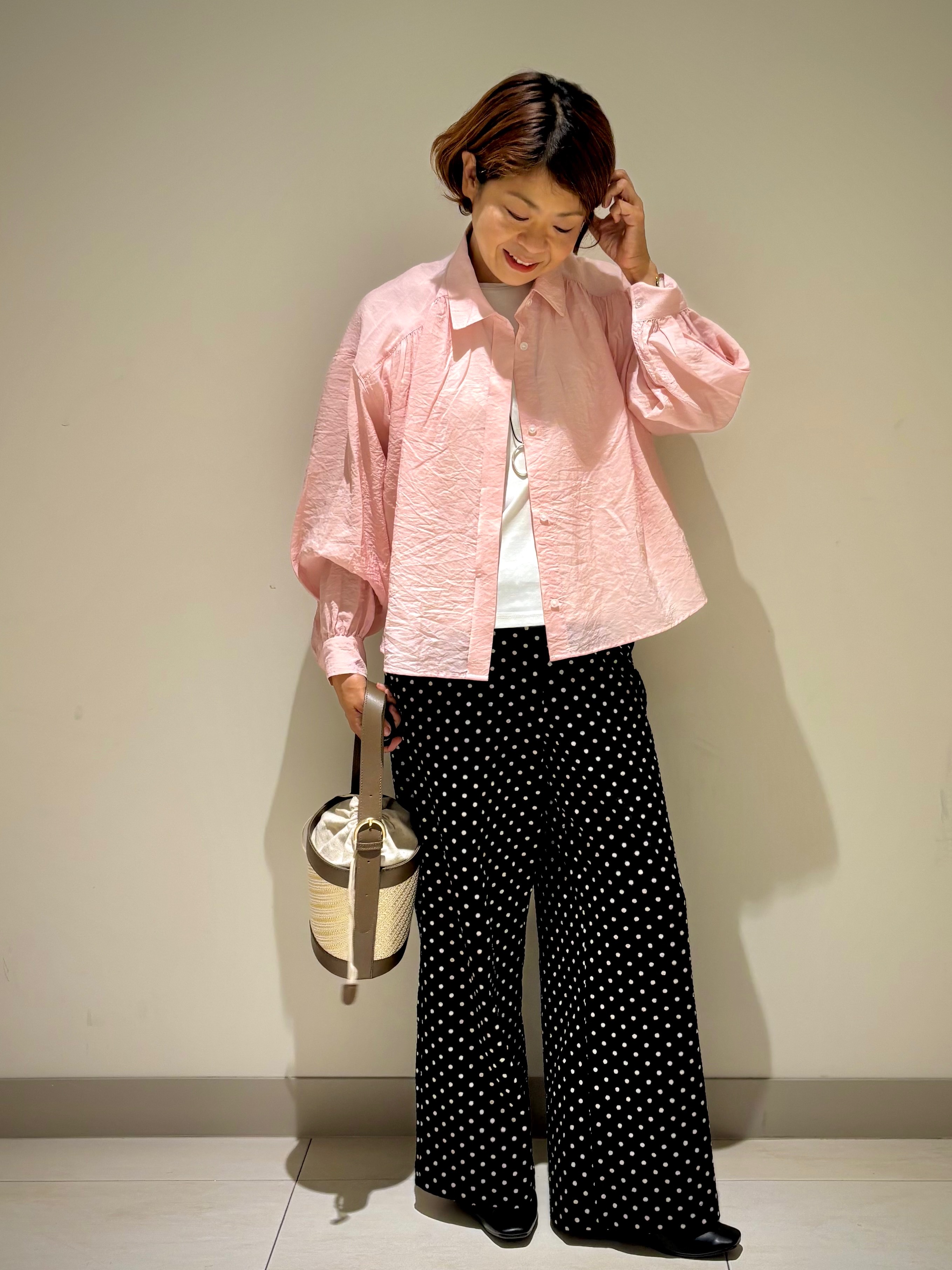 Haruさんの「Dessin｜【UVカット/接触冷感】美光沢カットソー」を使ったコーディネート