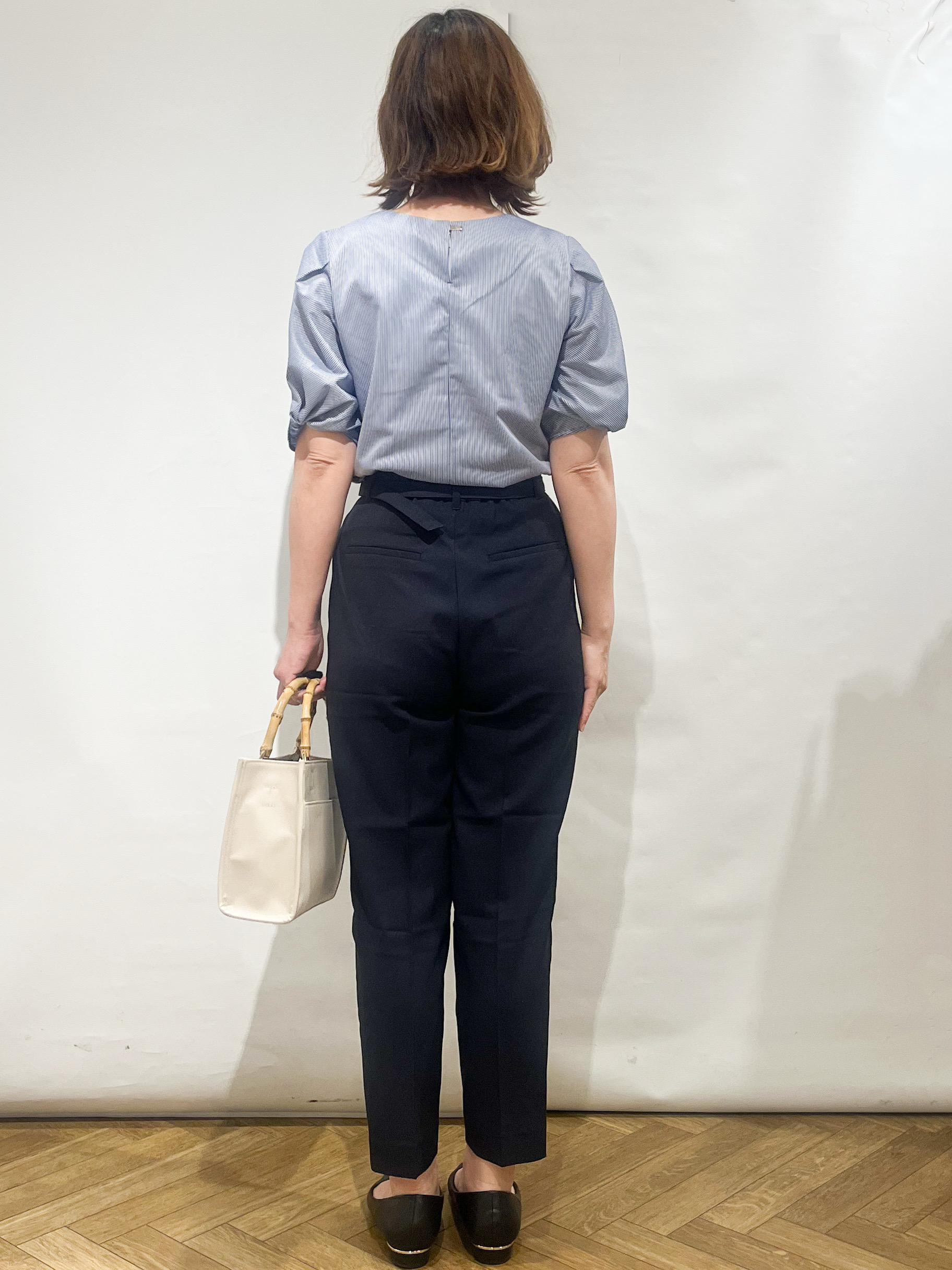 fumiさんの「index｜【吸水速乾】ストライプ調デザインスリーブトップス《洗濯機OK》」を使ったコーディネート