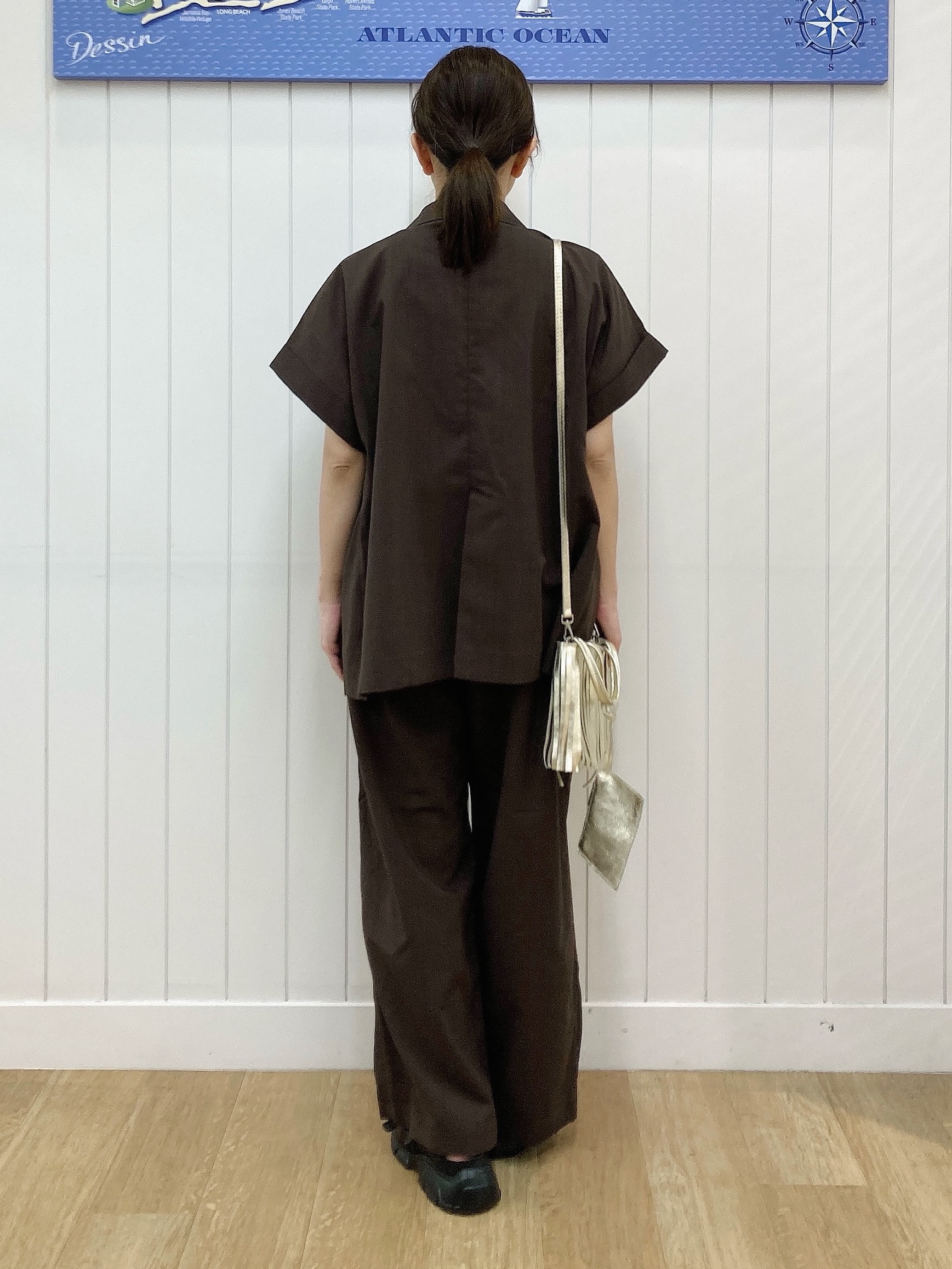 yoshiさんの「Dessin｜【接触冷感/セットアップ可】ハーフスリーブジャケット」を使ったコーディネート